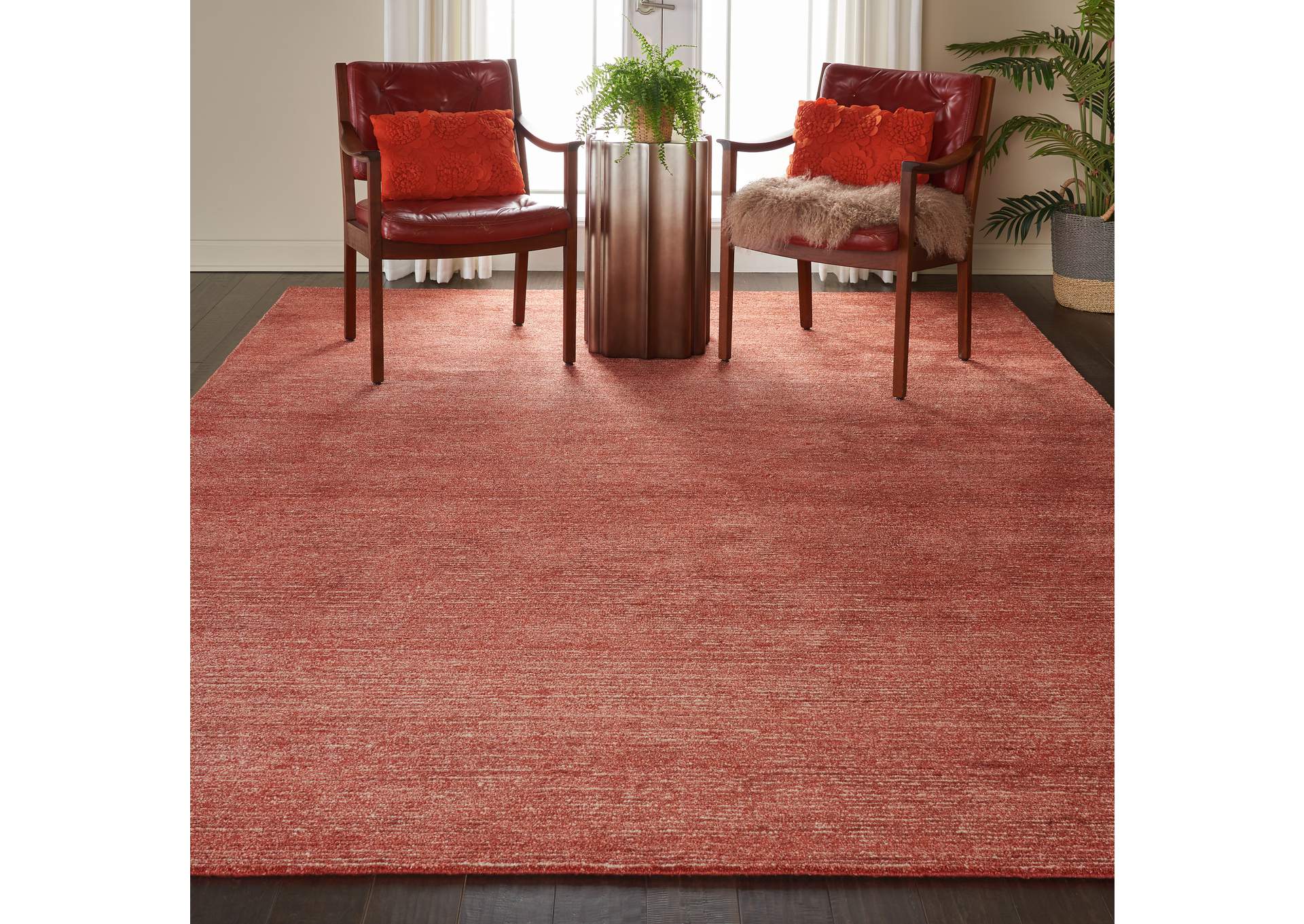 Nourison Weston WES01 Red 8'x11' Oversized Textured Rug,Nourison