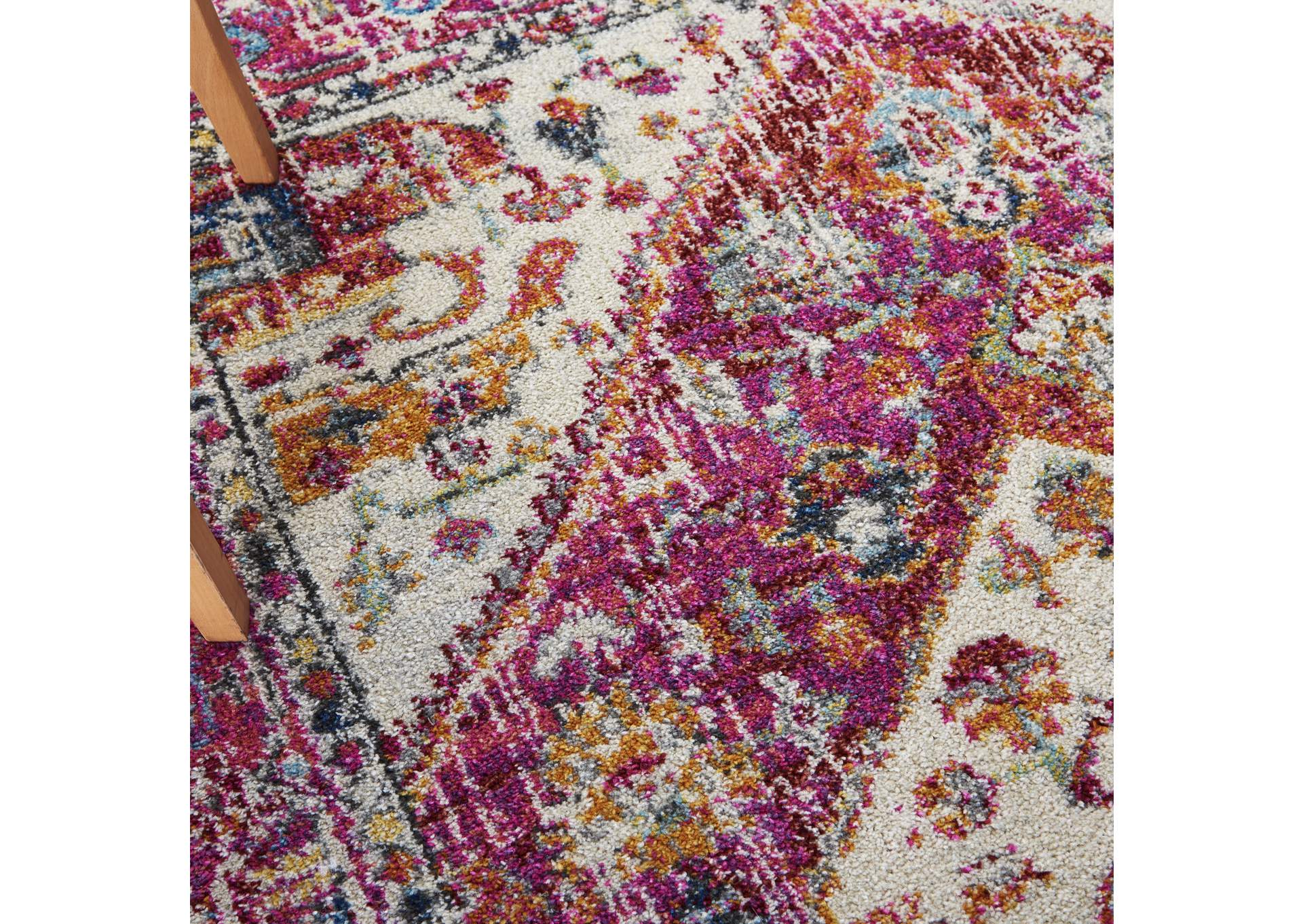 Nourison Passion 4' x 6' Ivory and Pink Area Rug,Nourison