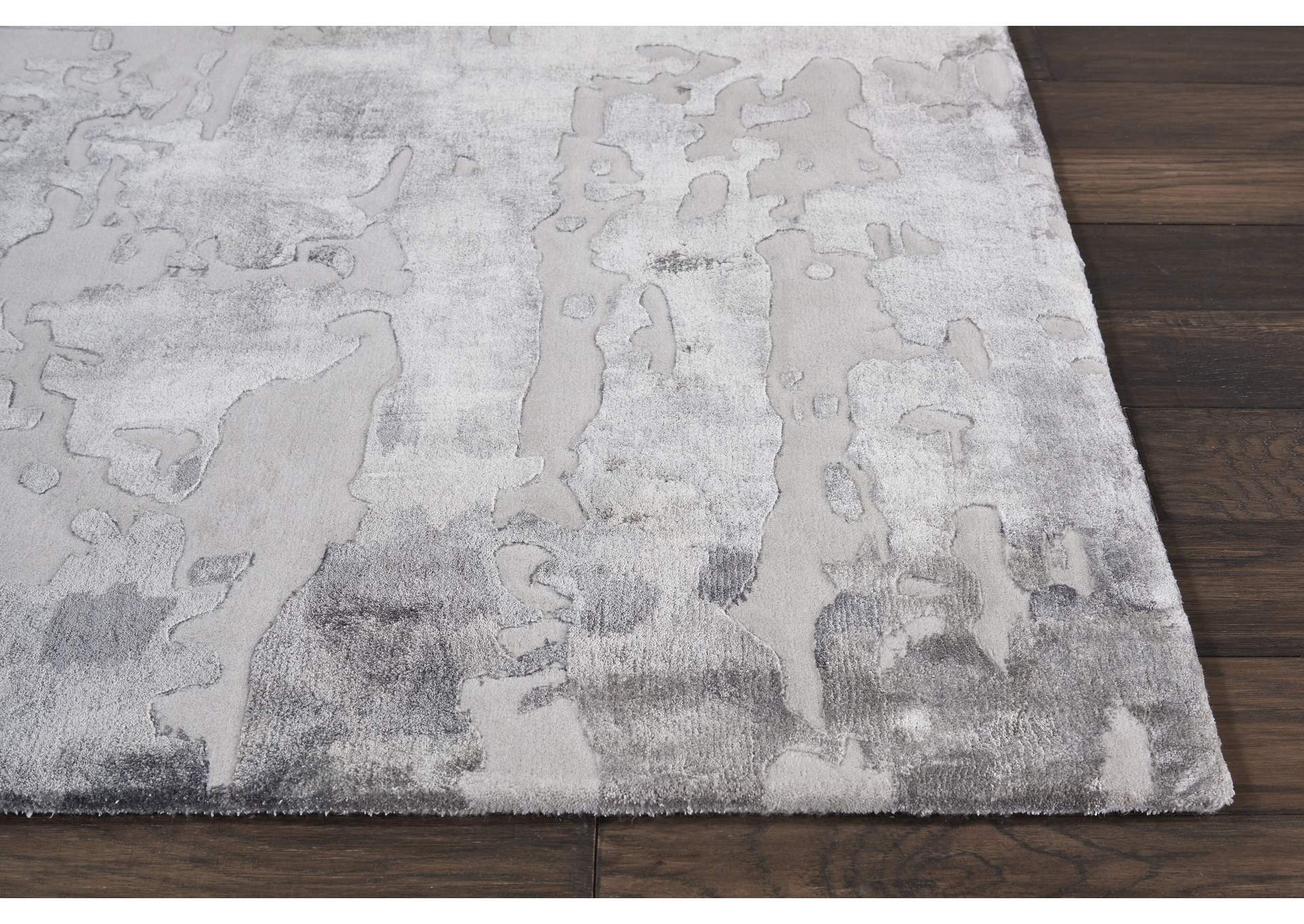 Nourison Prismatic 4'x6' Silver Grey Abstract Area Rug,Nourison