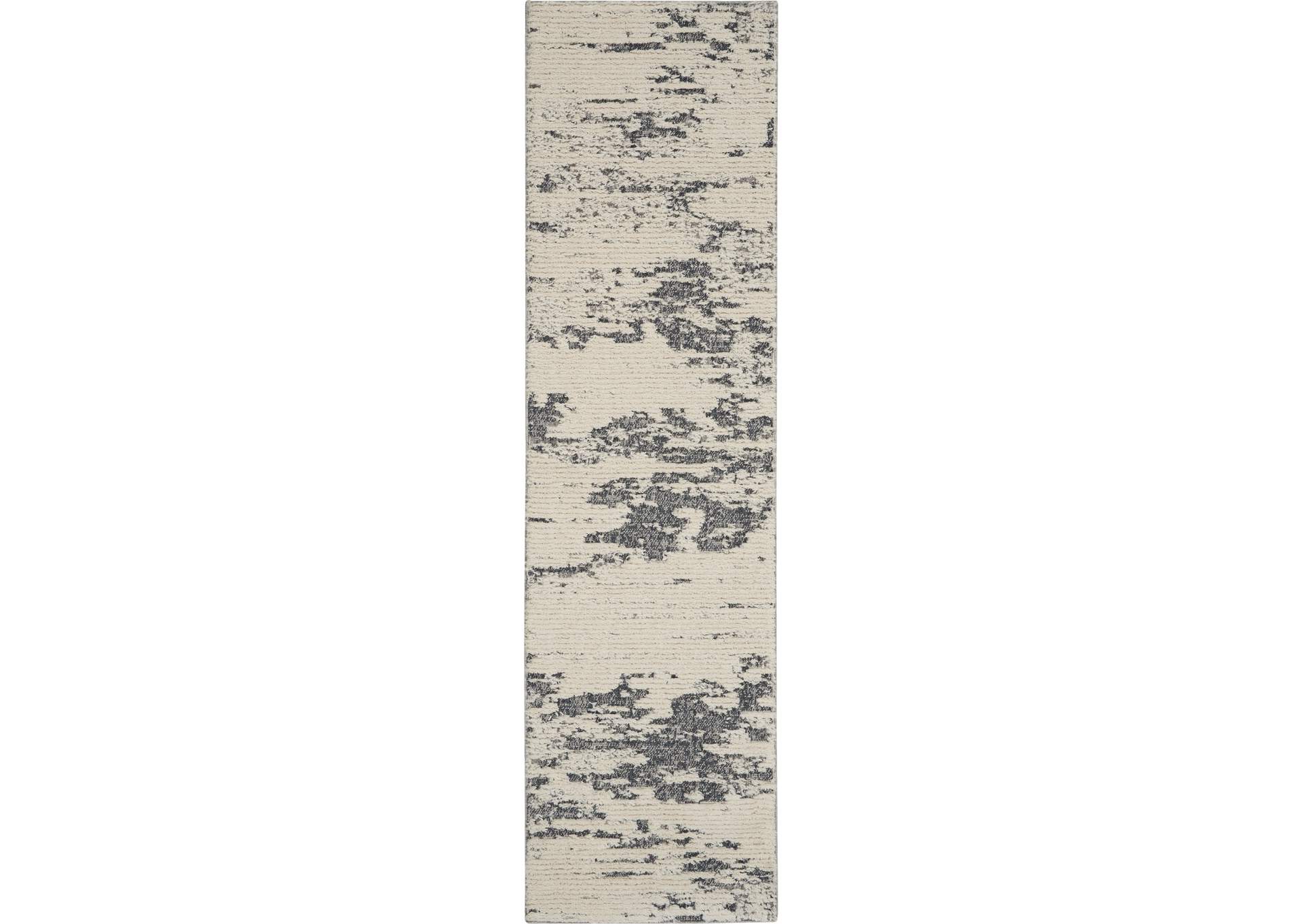Nourison Zermatt 8' Runner Blue Neutral Area Rug,Nourison
