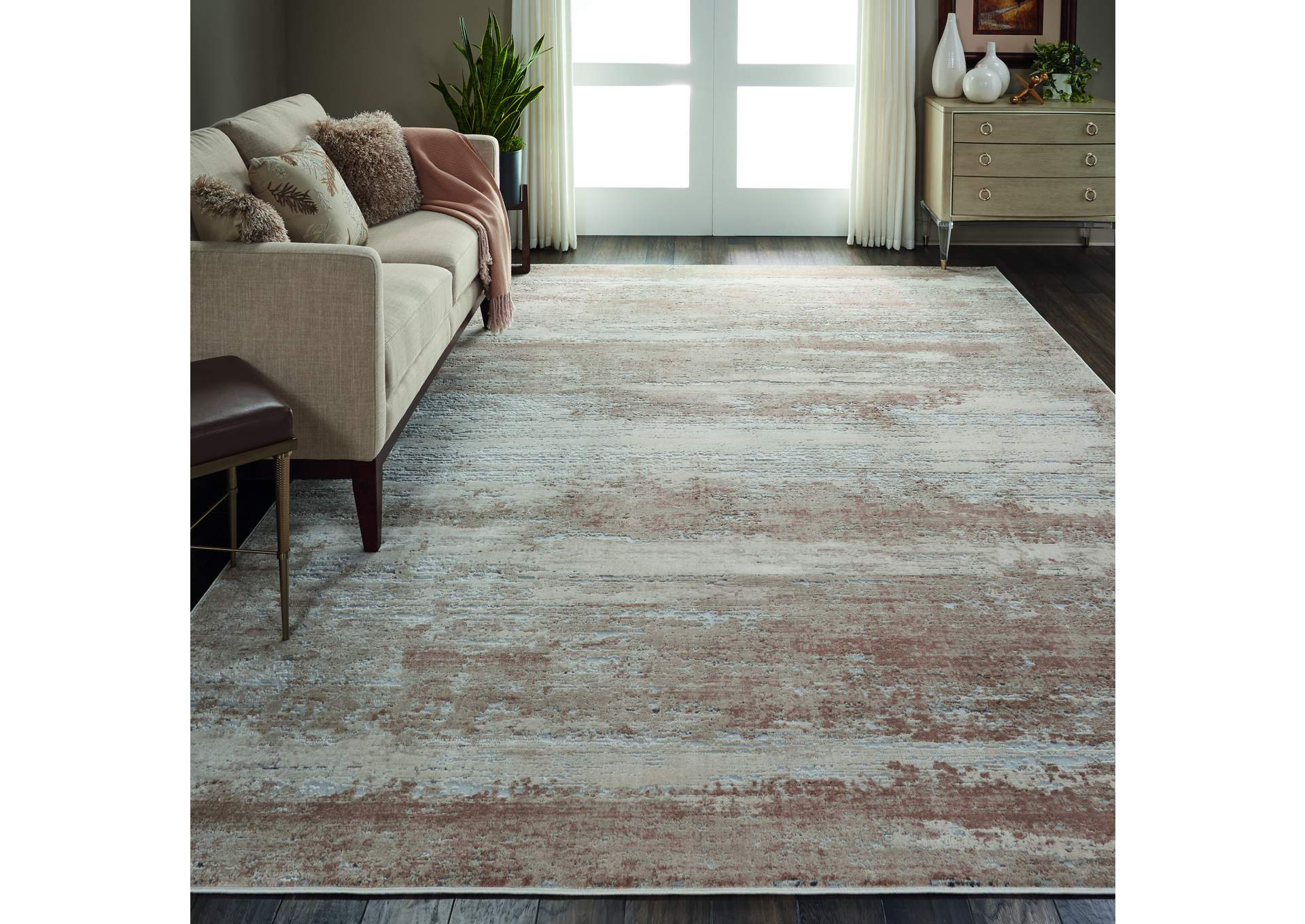 Nourison Rustic Textures RUS03 Beige 9'x13' Oversized Rug,Nourison