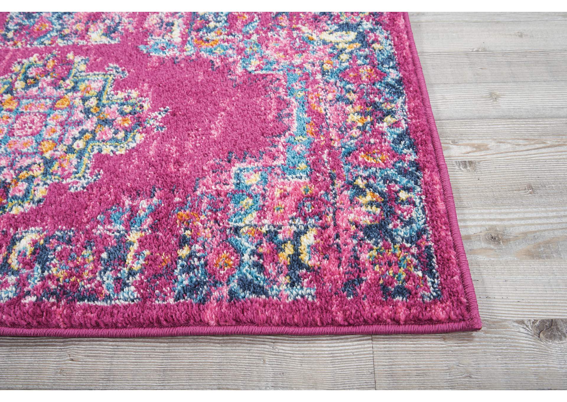 Nourison Passion PSN03 Pink 6' Runner Hallway Rug,Nourison