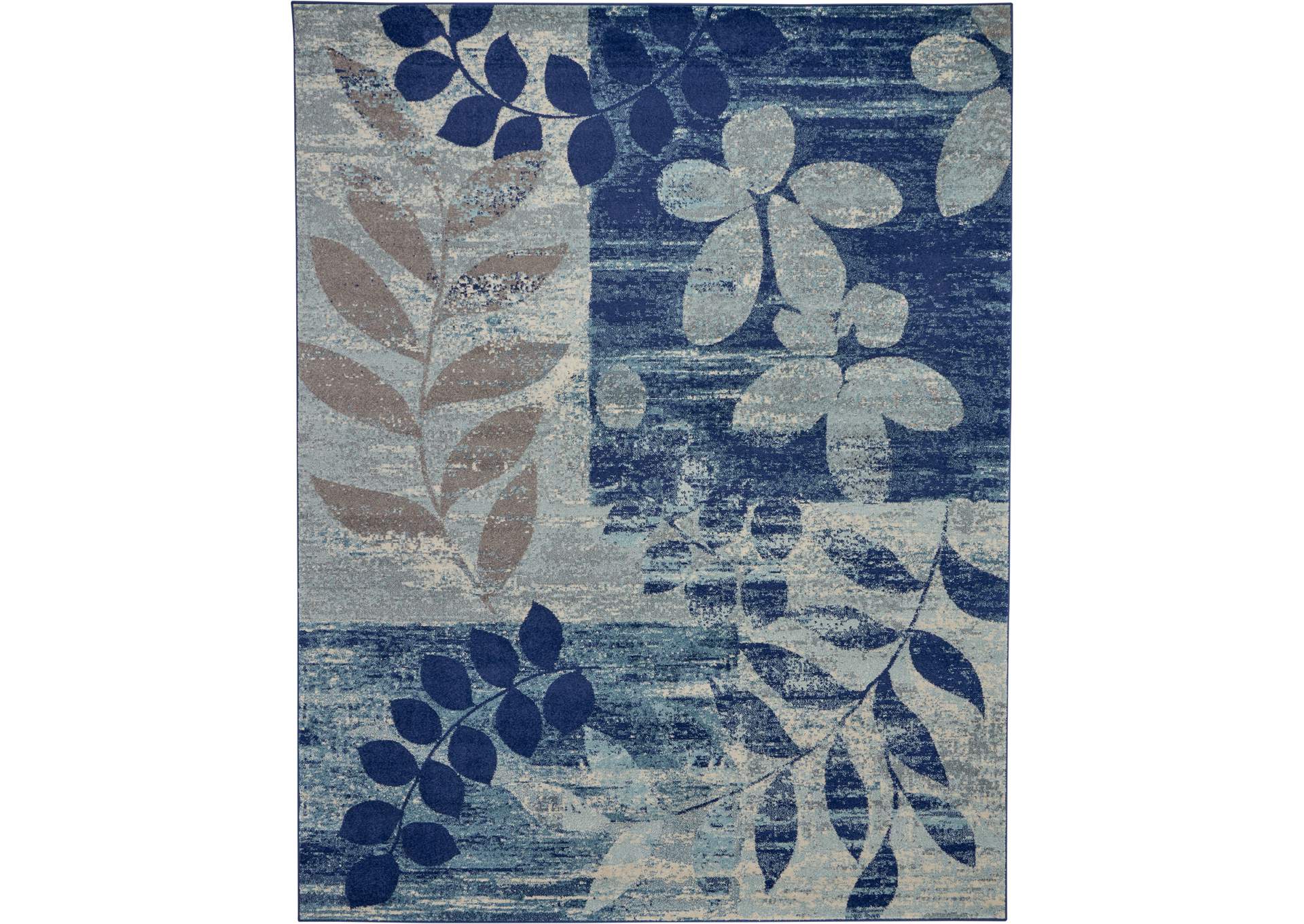 Nourison Tranquil TRA01 Navy Blue 9'x12' Oversized Rug,Nourison