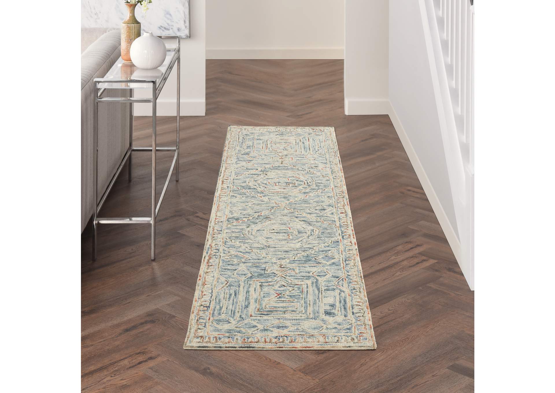 Nourison Interlock 8' Runner Area Rug,Nourison