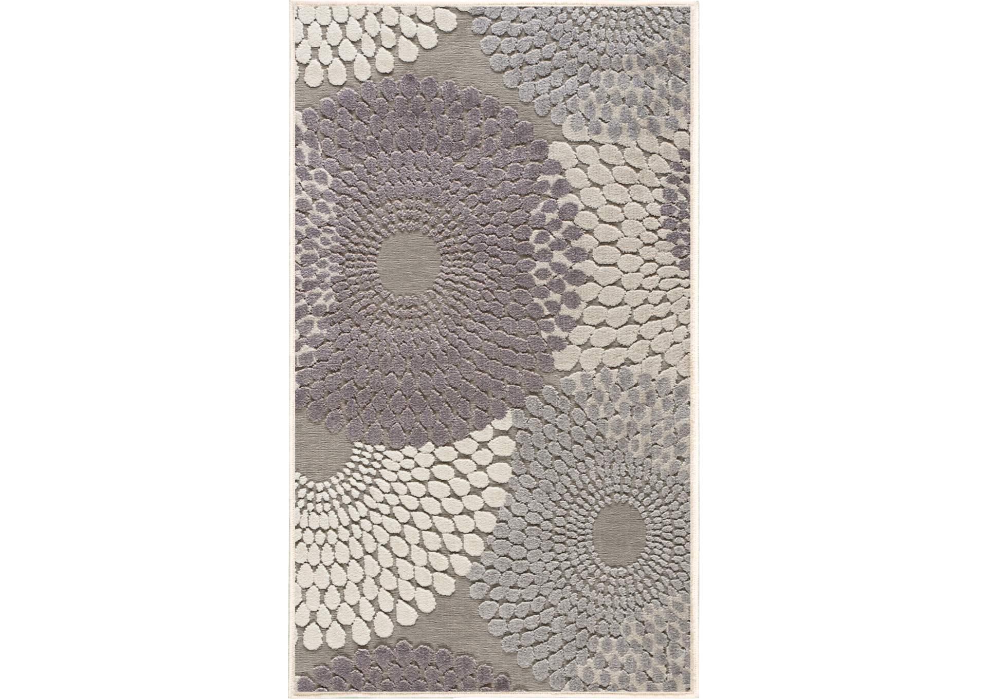 Nourison Graphic Illusions 2'x4' Grey Area Rug,Nourison