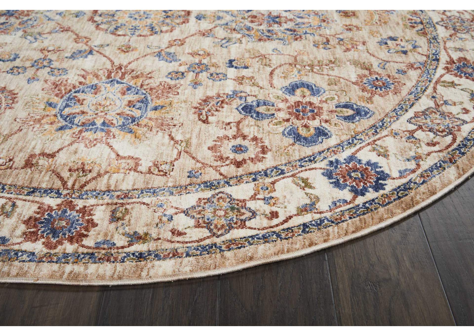Nourison Lagos LAG04 Beige Multicolor 5' Round Area Rug,Nourison