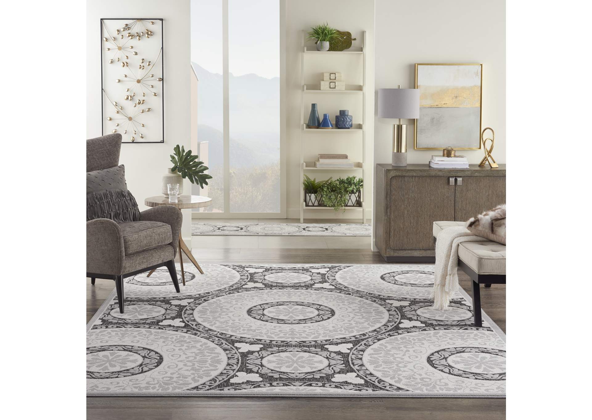 Nourison Key Largo 9'x12' Grey Area Rug,Nourison