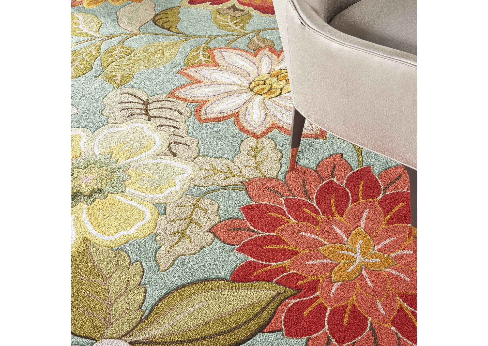 Nourison Fantasy FA18 Blue 8'x11' Rug,Nourison