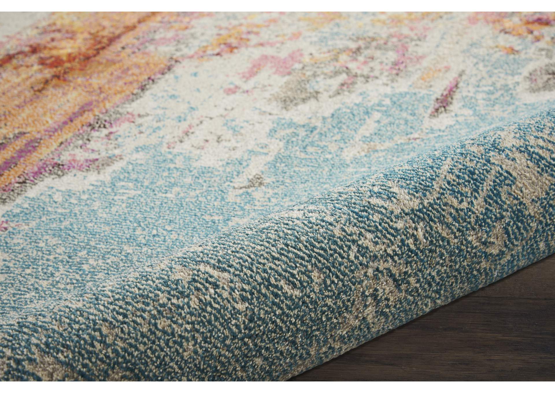 Nourison Celestial CES02 2' x 4' Multicolor Abstract Acent Area Rug,Nourison