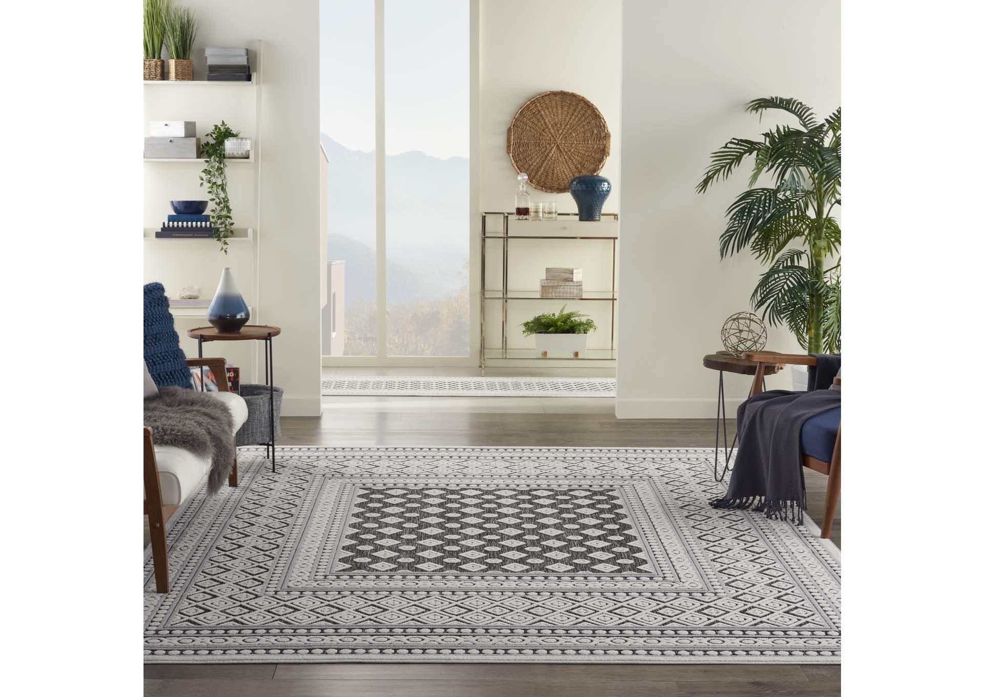 Nourison Key Largo 8'x10' Dark Grey Area Rug,Nourison