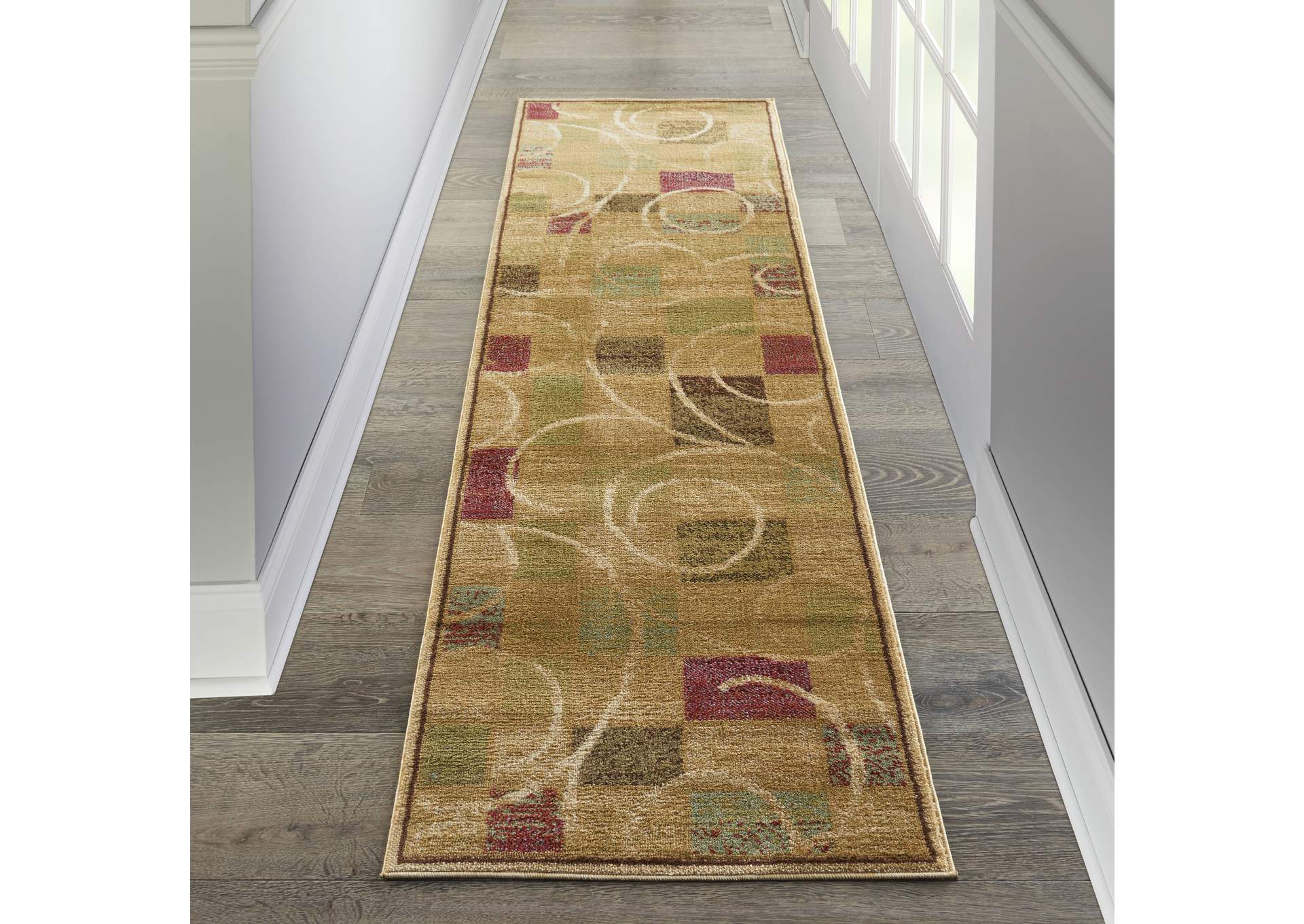 Nourison Expressions XP01 Beige 6' Runner Hallway Rug,Nourison