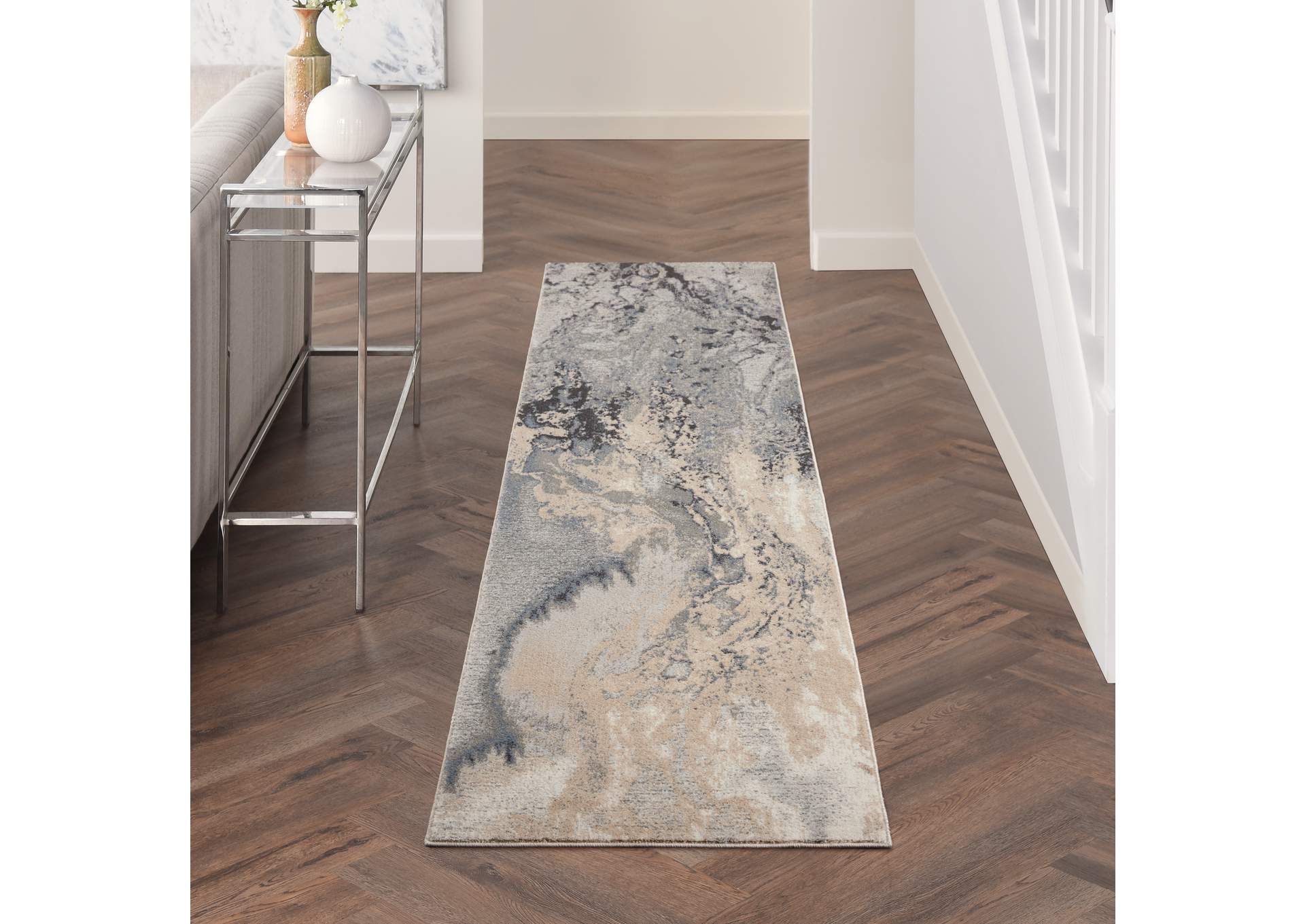 Nourison Maxell MAE08 Grey 4'x6' Area Rug,Nourison