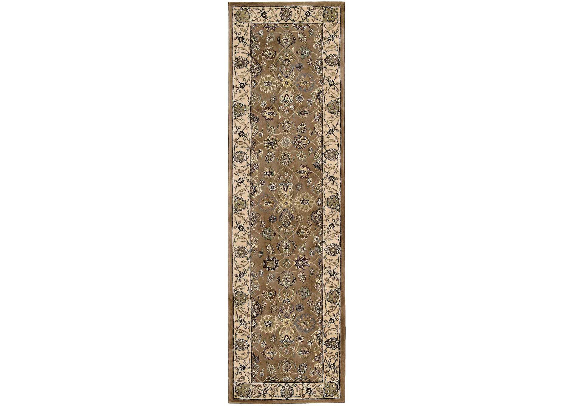 Nourison 2000 2091 Mushroom 8' Runner Area Rug,Nourison