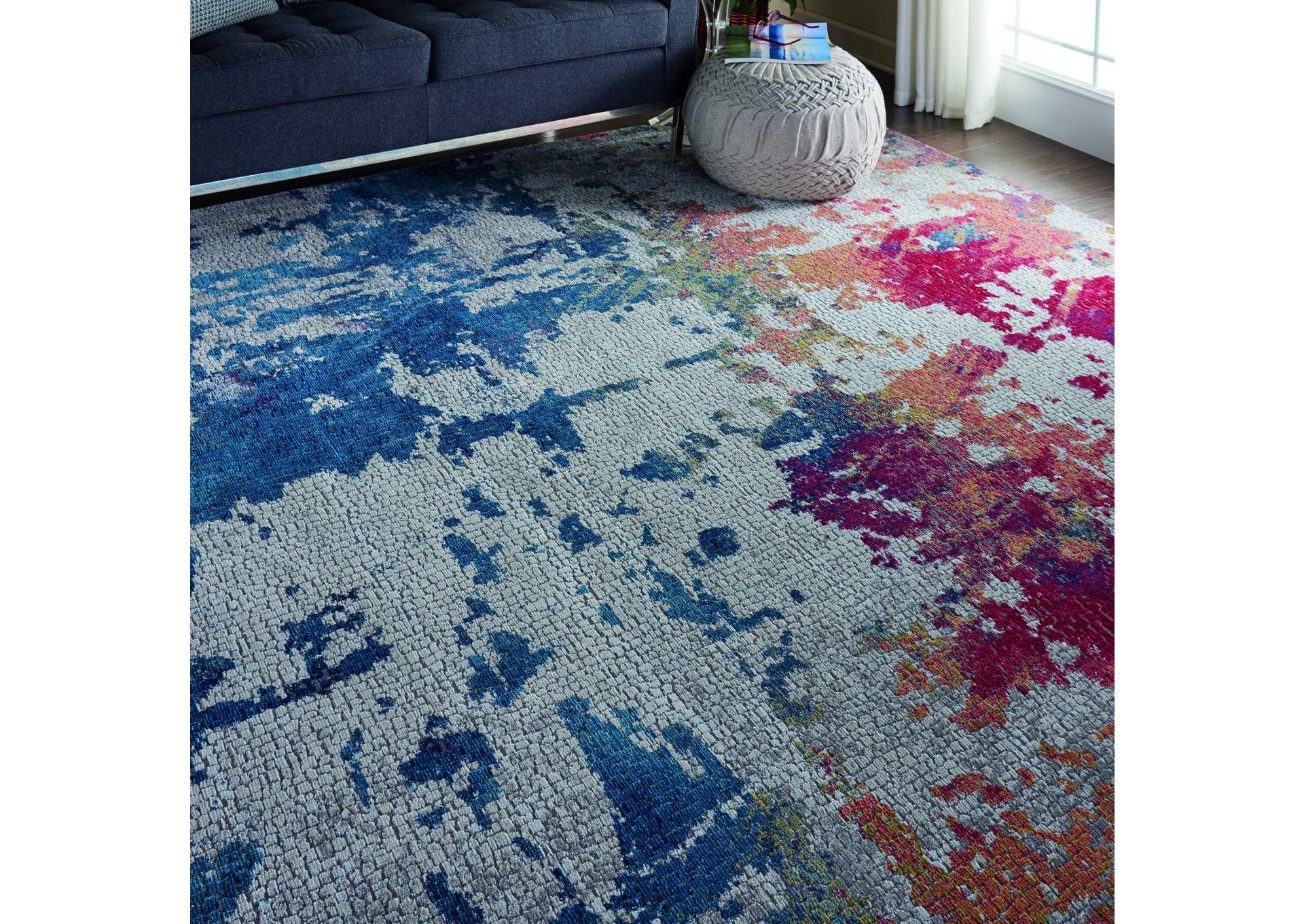 Nourison Ankara Global ANR10 Multicolor 9'x12' Oversized Textured Rug,Nourison
