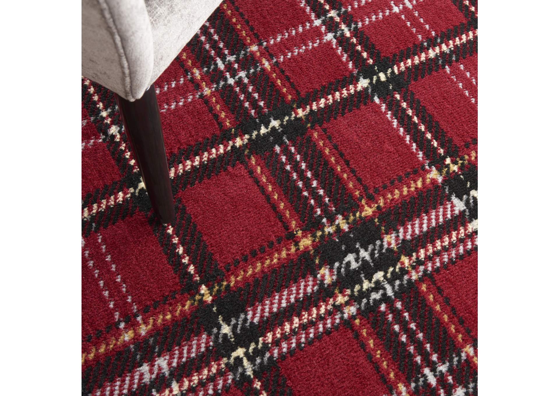 Nourison Grafix GRF03 Red 5' Round Area Rug,Nourison