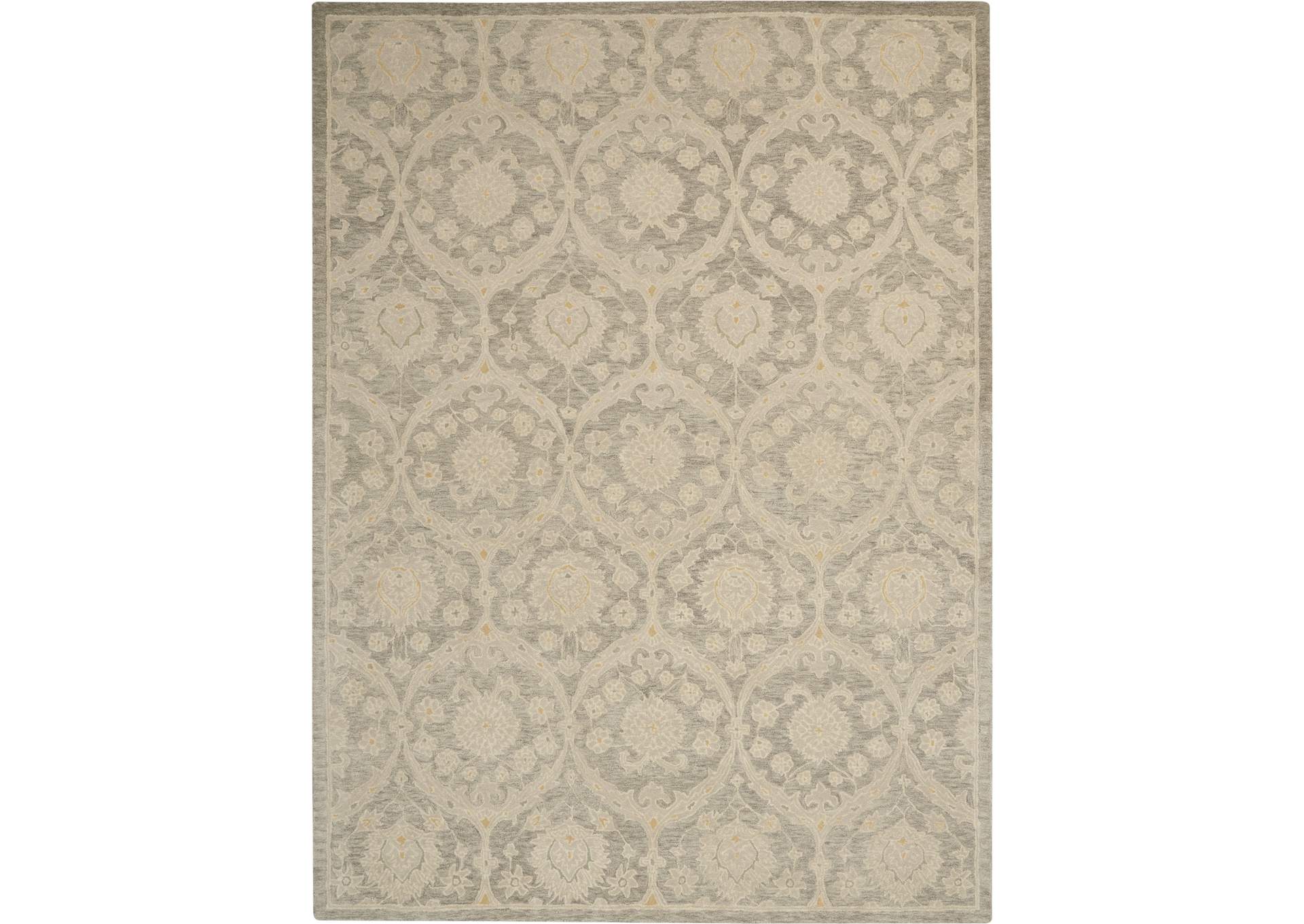 Nourison Jazmine JAZ03 Grey 9'x12' Oversized Wool Rug,Nourison