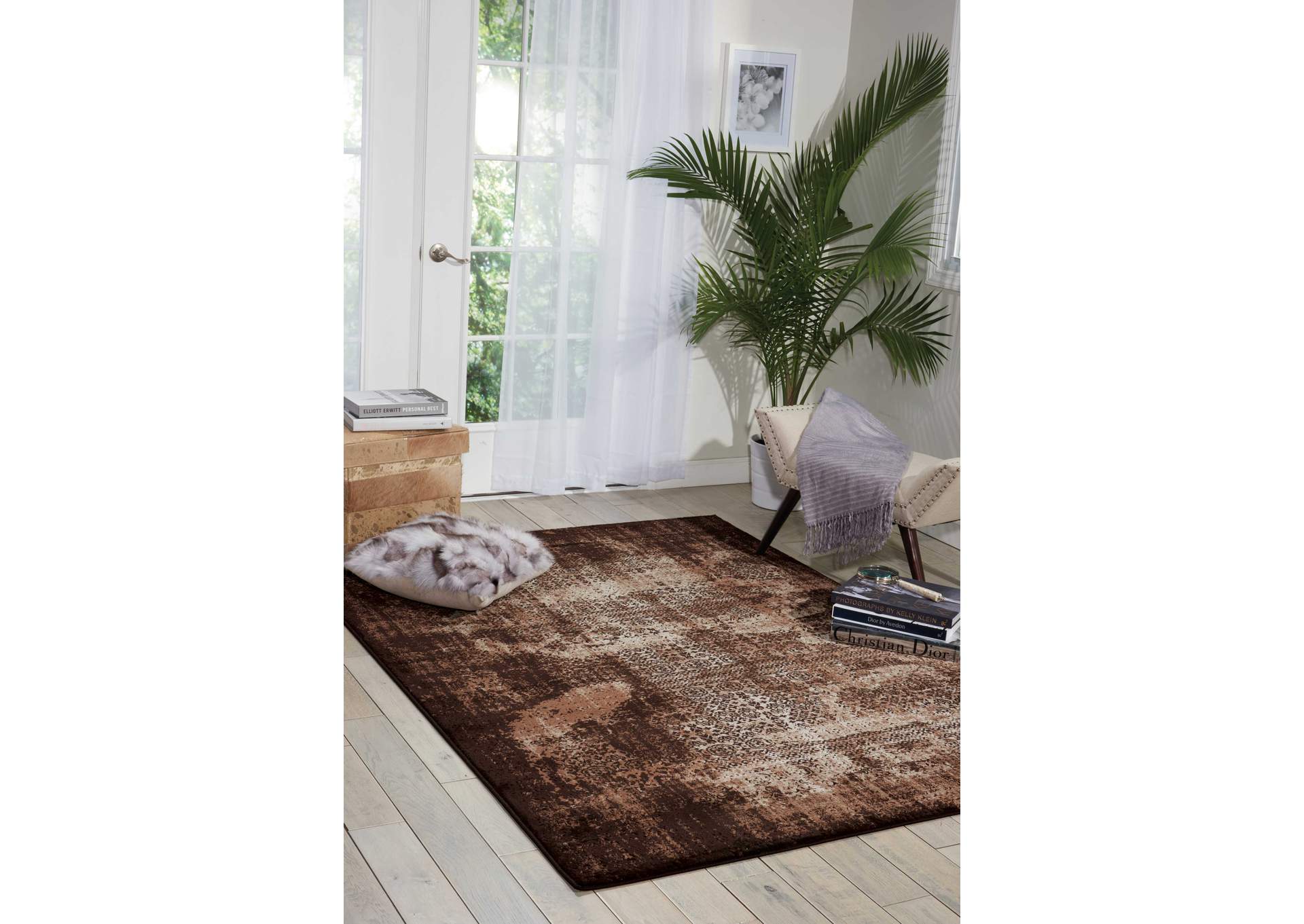 Nourison Karma KRM01 Brown 5'x7' Area Rug,Nourison