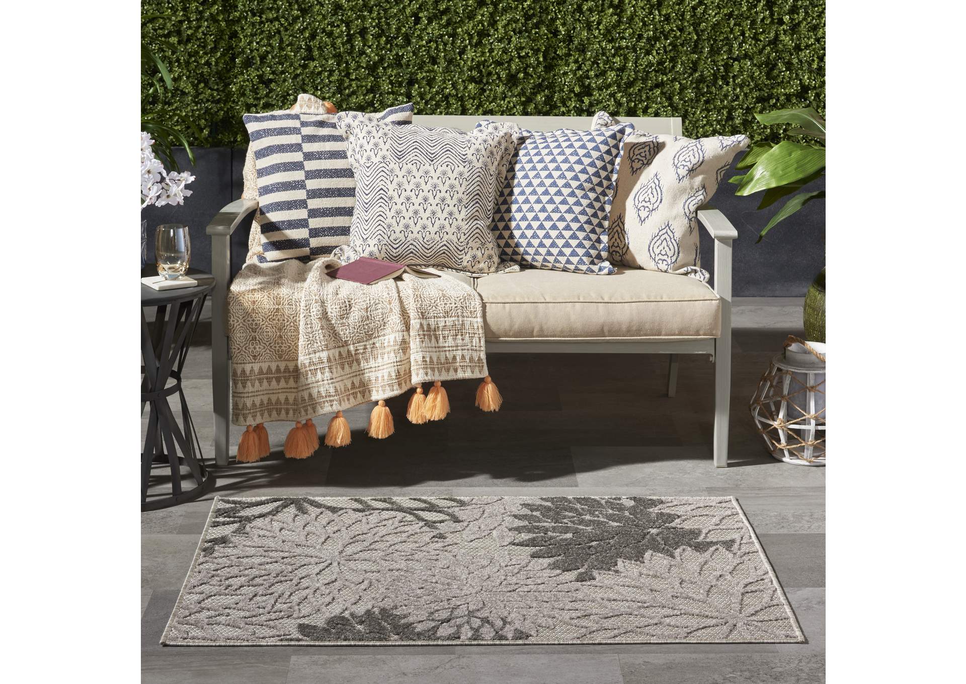 Nourison Aloha 3'x4' Silver Grey Area Rug,Nourison