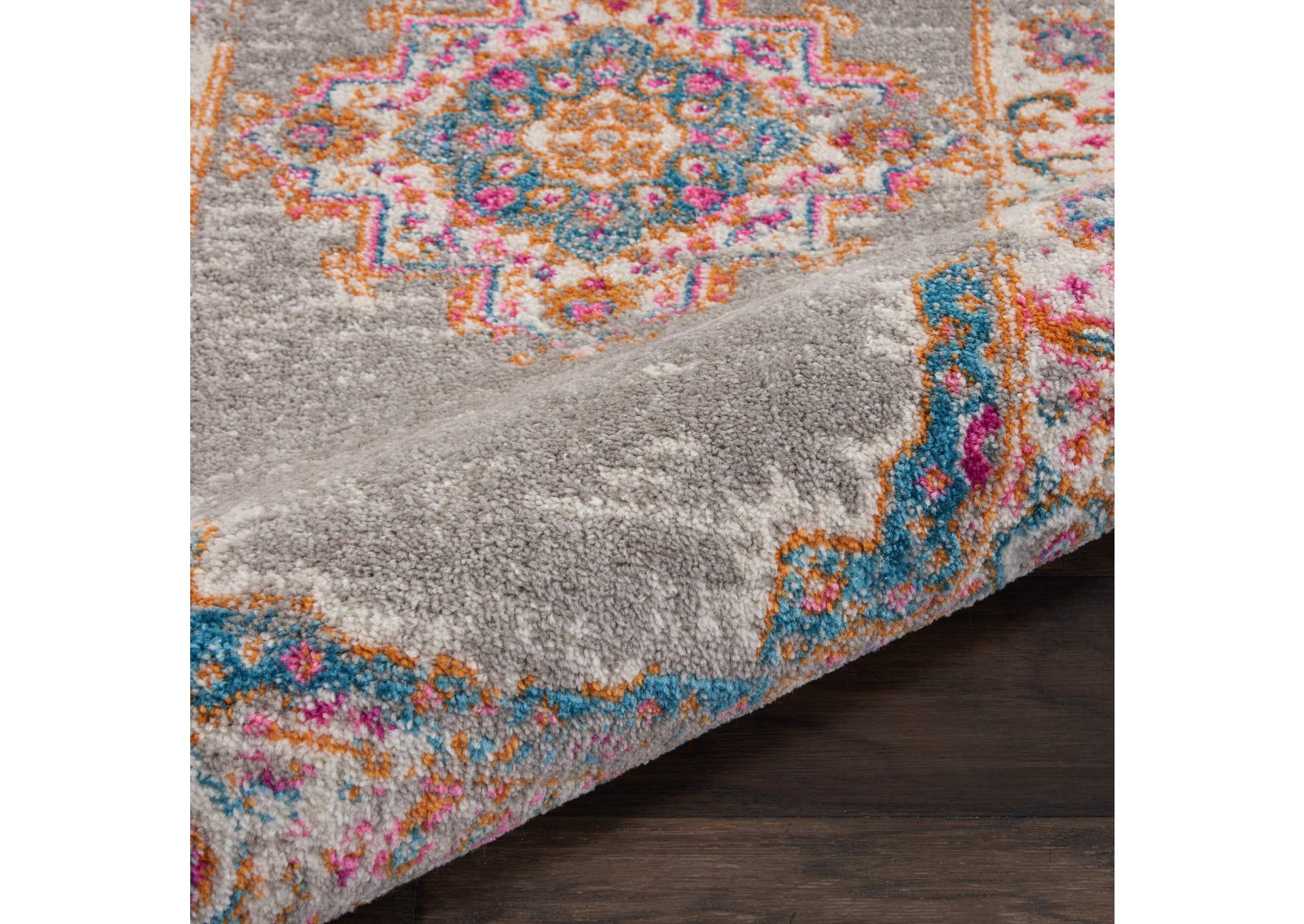 Nourison Passion PSN03 Grey 4'x6' Vintage Area Rug,Nourison