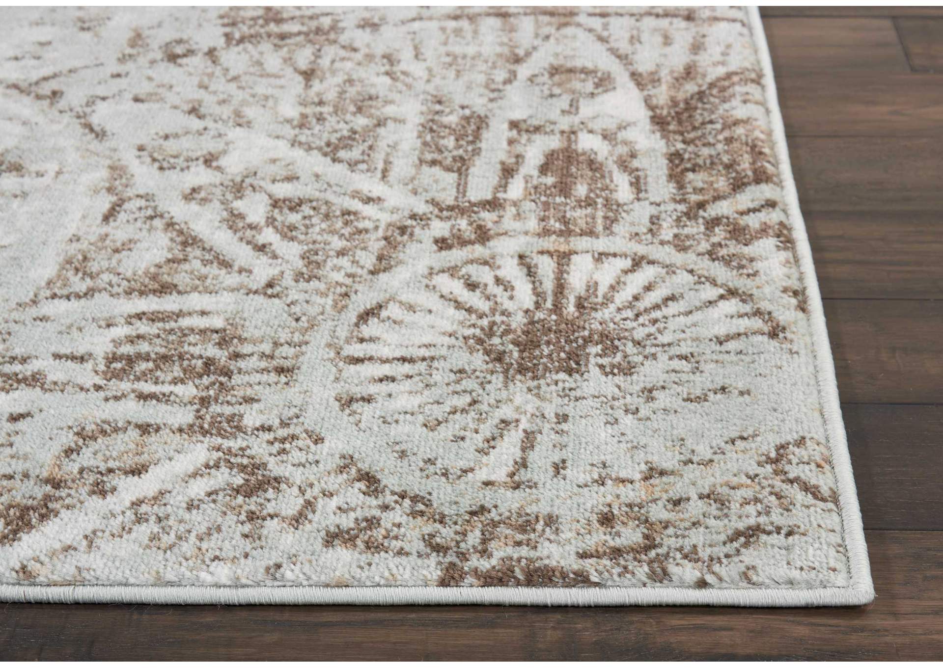 Nourison Euphoria EUP03 Grey 5' Square Area Rug,Nourison