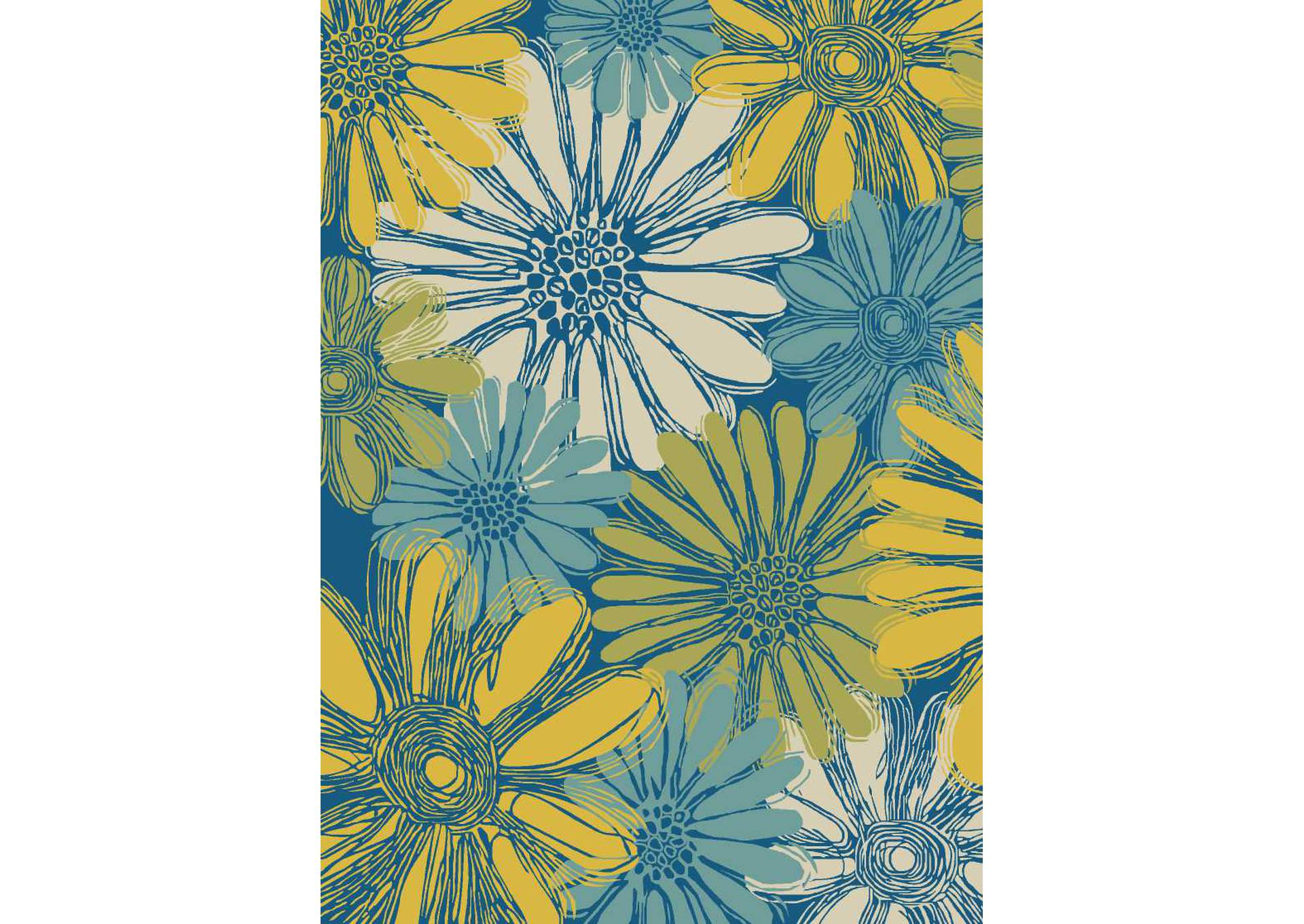 Nourison Home & Garden RS022 Blue 4'x6' Area Rug,Nourison