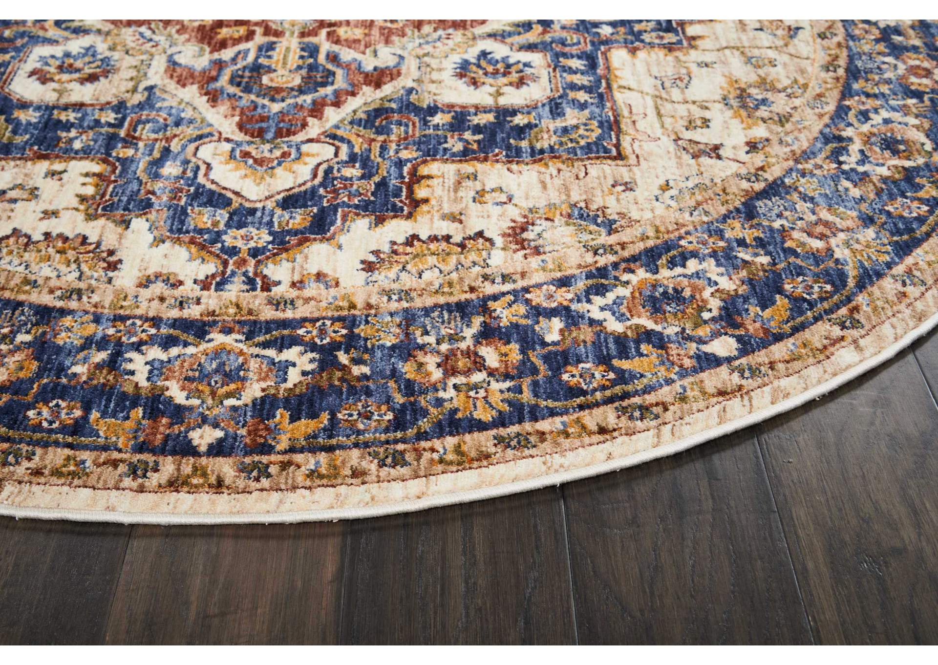 Nourison Lagos LAG01 Multicolor 5' Round Area Rug,Nourison