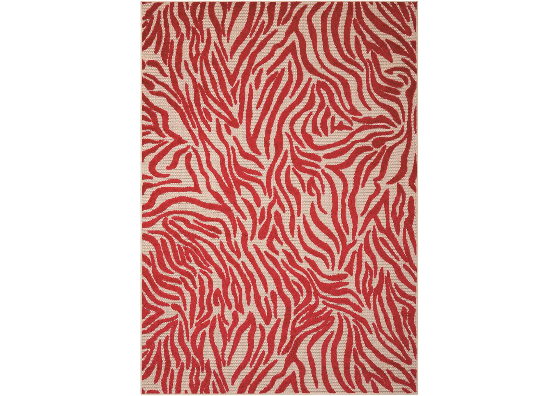 Nourison Aloha ALH04 Red 4'x6' Indoor-outdoor Area Rug,Nourison