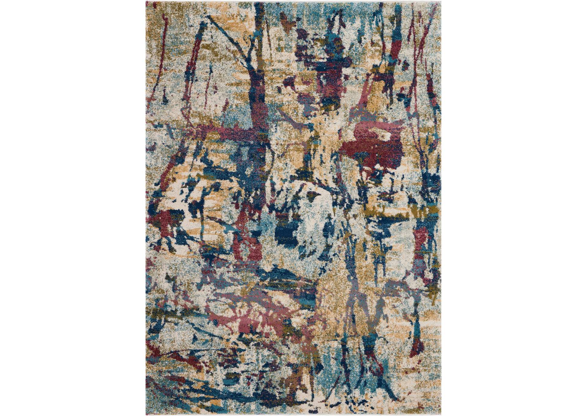 Nourison Fusion FSS10 Multicolor 5'x7' Colorful Area Rug,Nourison