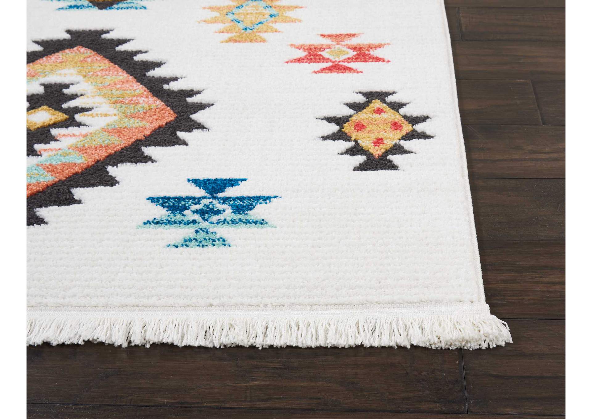 Nourison South Western NAV07 White 4'x6' Area Rug,Nourison