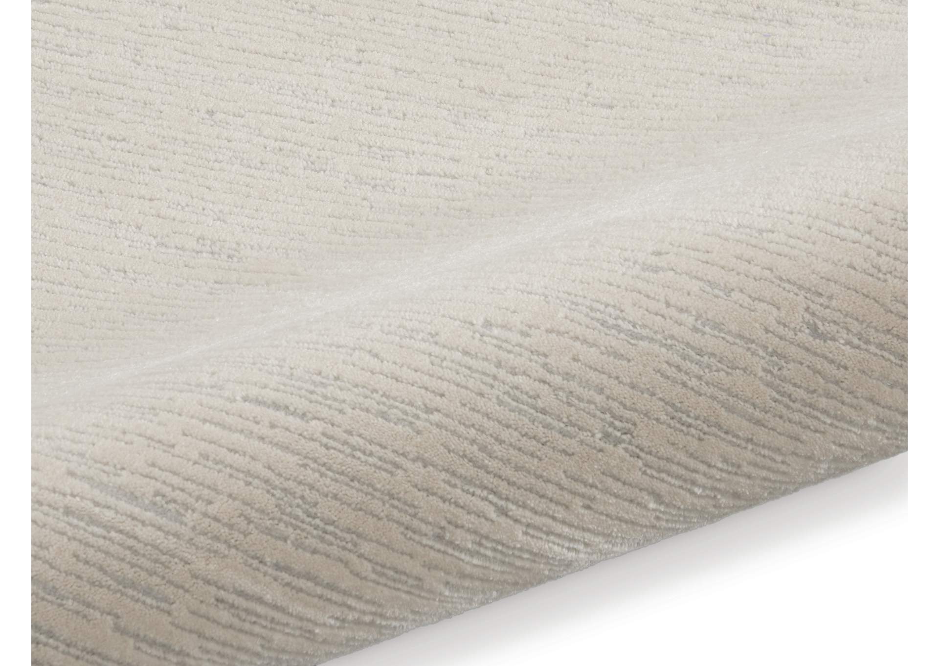 Calvin Klein Jackson CK781 Ivory 8' Runner Striated Hallway Rug,Nourison