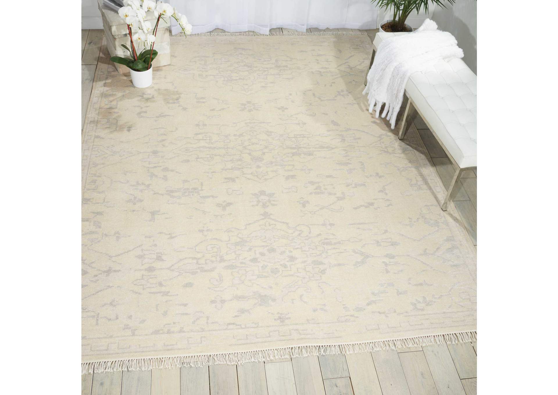Nourison Elan ELN01 White 5'x8' Area Rug,Nourison
