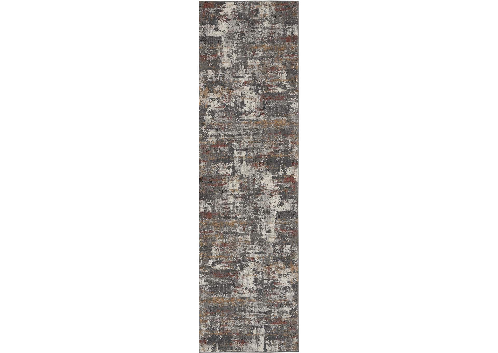 Nourison Tangra 8' Runner Grey Multi Area Rug,Nourison