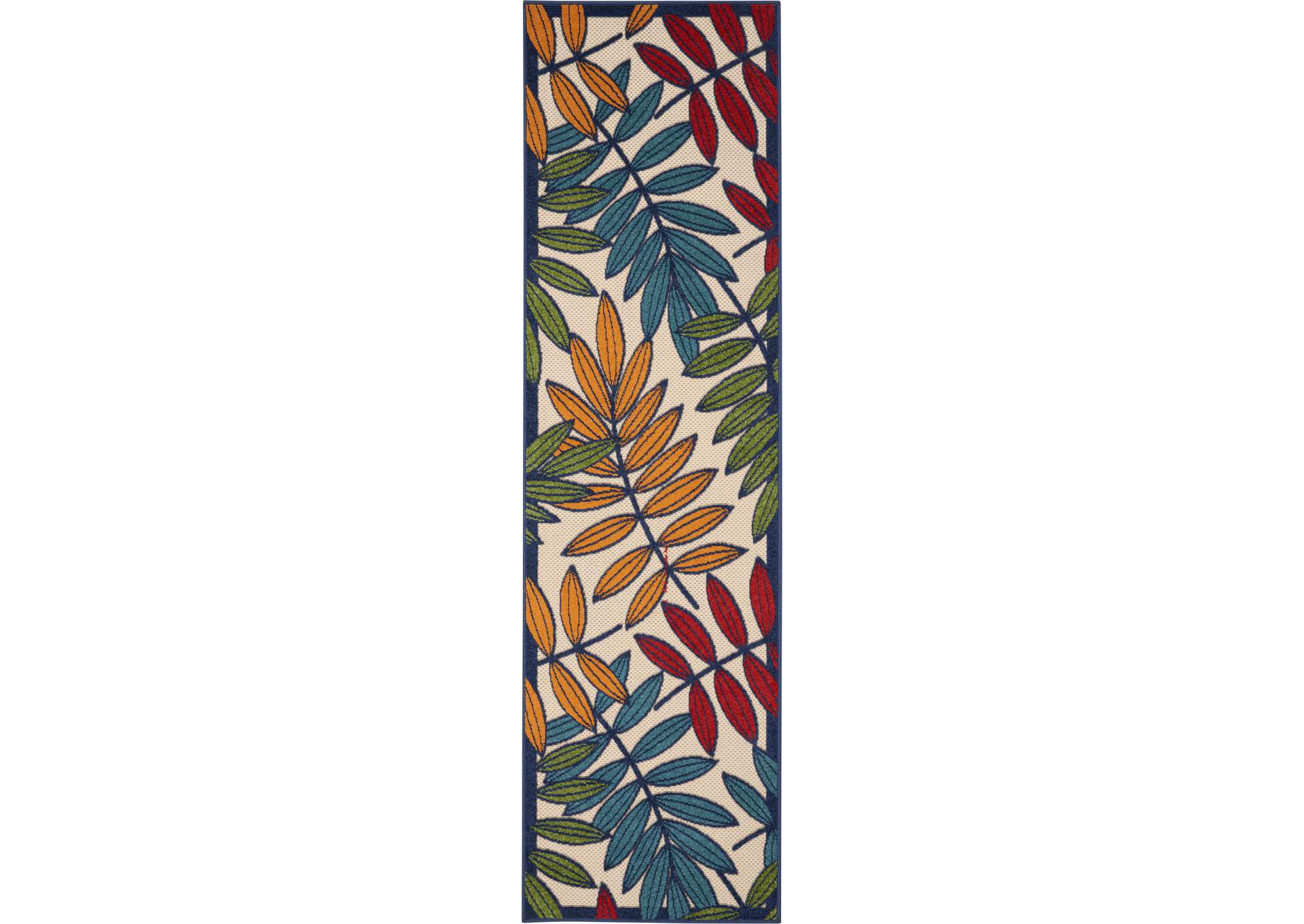 Nourison Aloha ALH18 Multicolor 6'xRunner Indoor-outdoor Rug,Nourison
