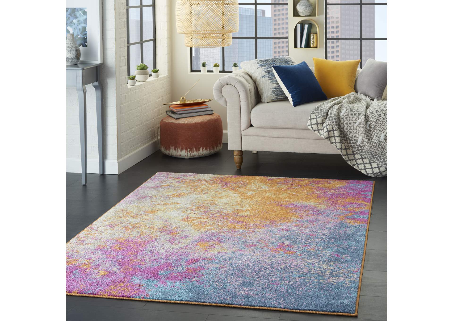 Nourison Passion PSN10 Multicolor 4'x6' Colorful Area Rug,Nourison