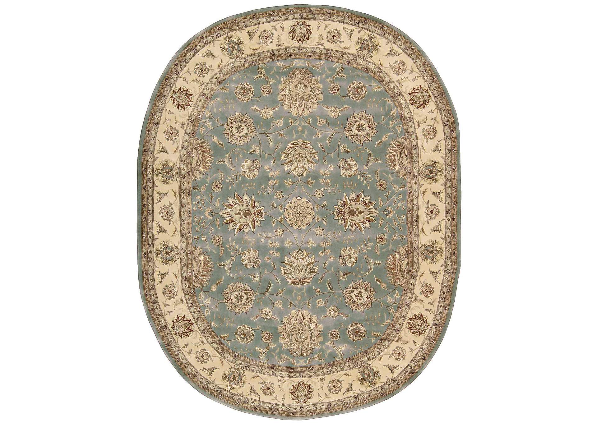 Nourison 2000 2210 Blue 10' Oval Area Rug,Nourison