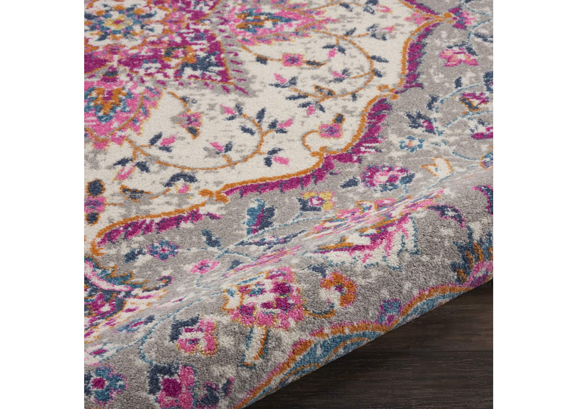 Nourison Passion Bohemian Grey Multi Colored Area Rug,Nourison