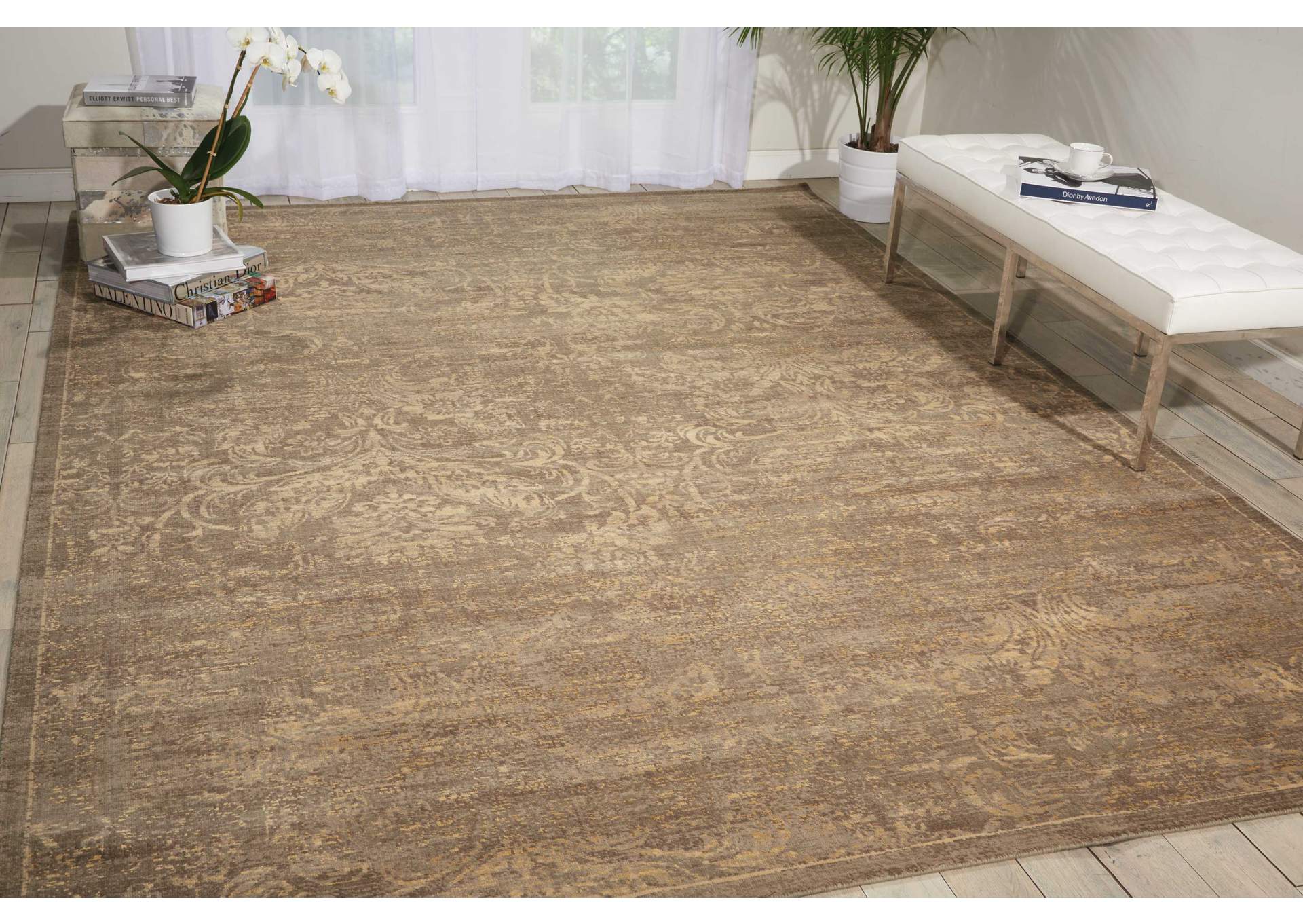 Nourison Silken Allure SLK19 Beige 9'x12' Rug,Nourison