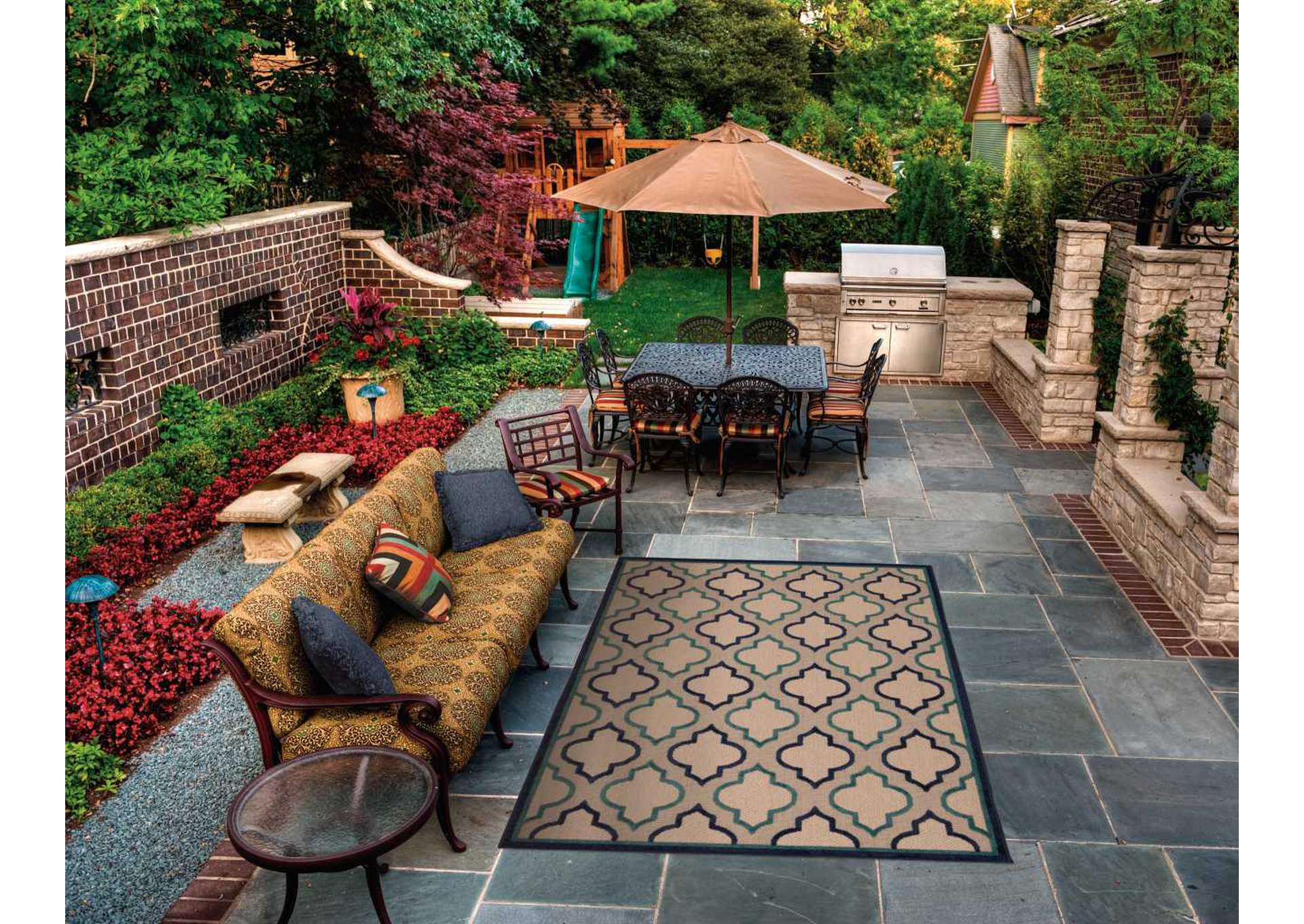 Nourison Aloha ALH06 Navy 4'x6' Indoor-outdoor Area Rug,Nourison