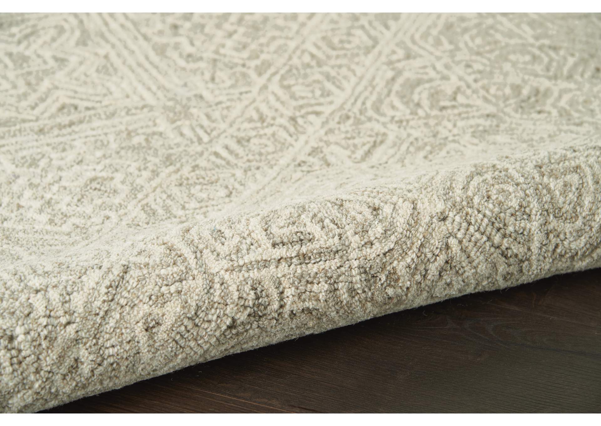 Nourison Azura AZM01 Grey 5'x8' Farmhouse Area Rug,Nourison