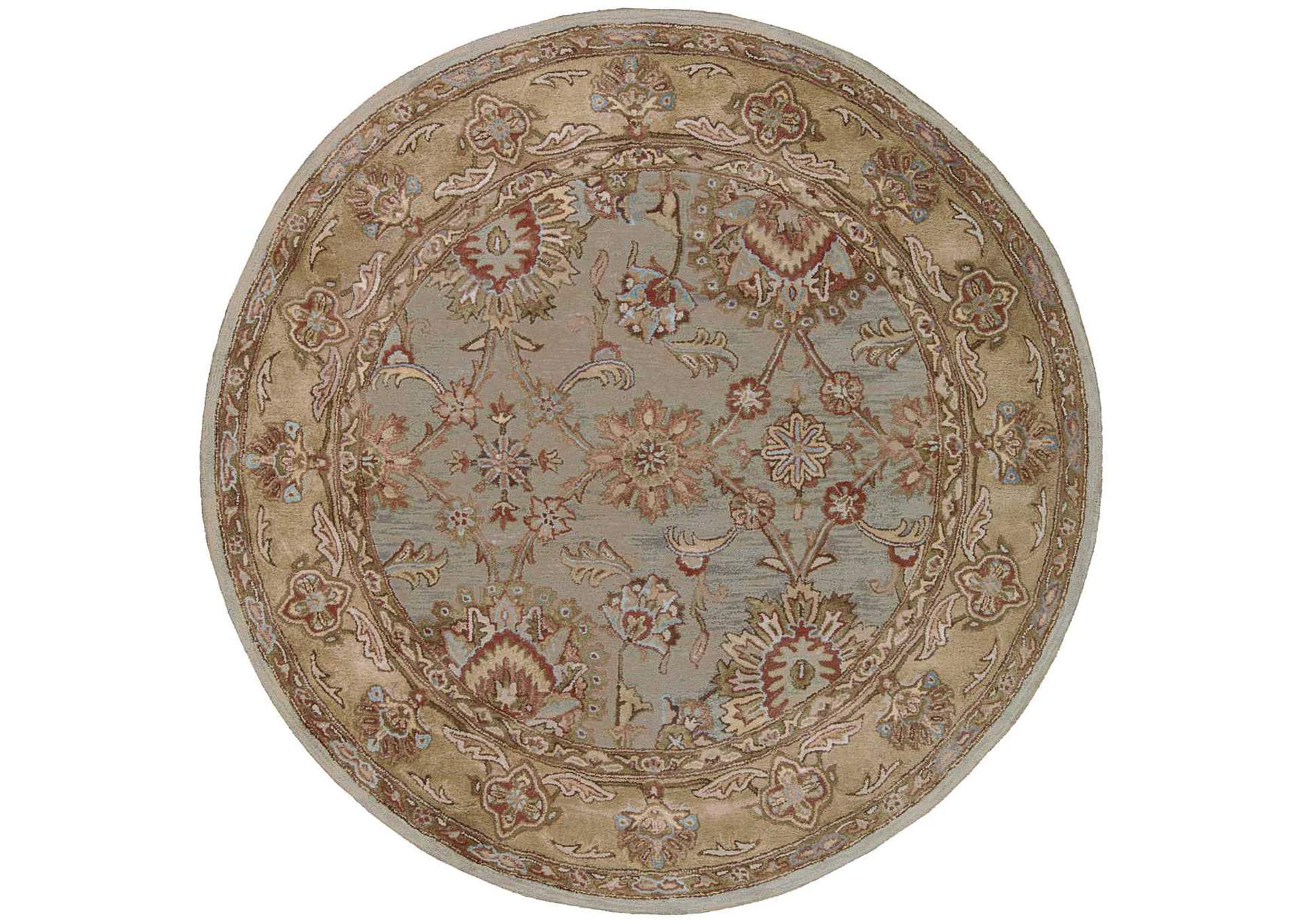 Nourison Jaipur JA19 Blue Multicolor 6' Round Area Rug,Nourison