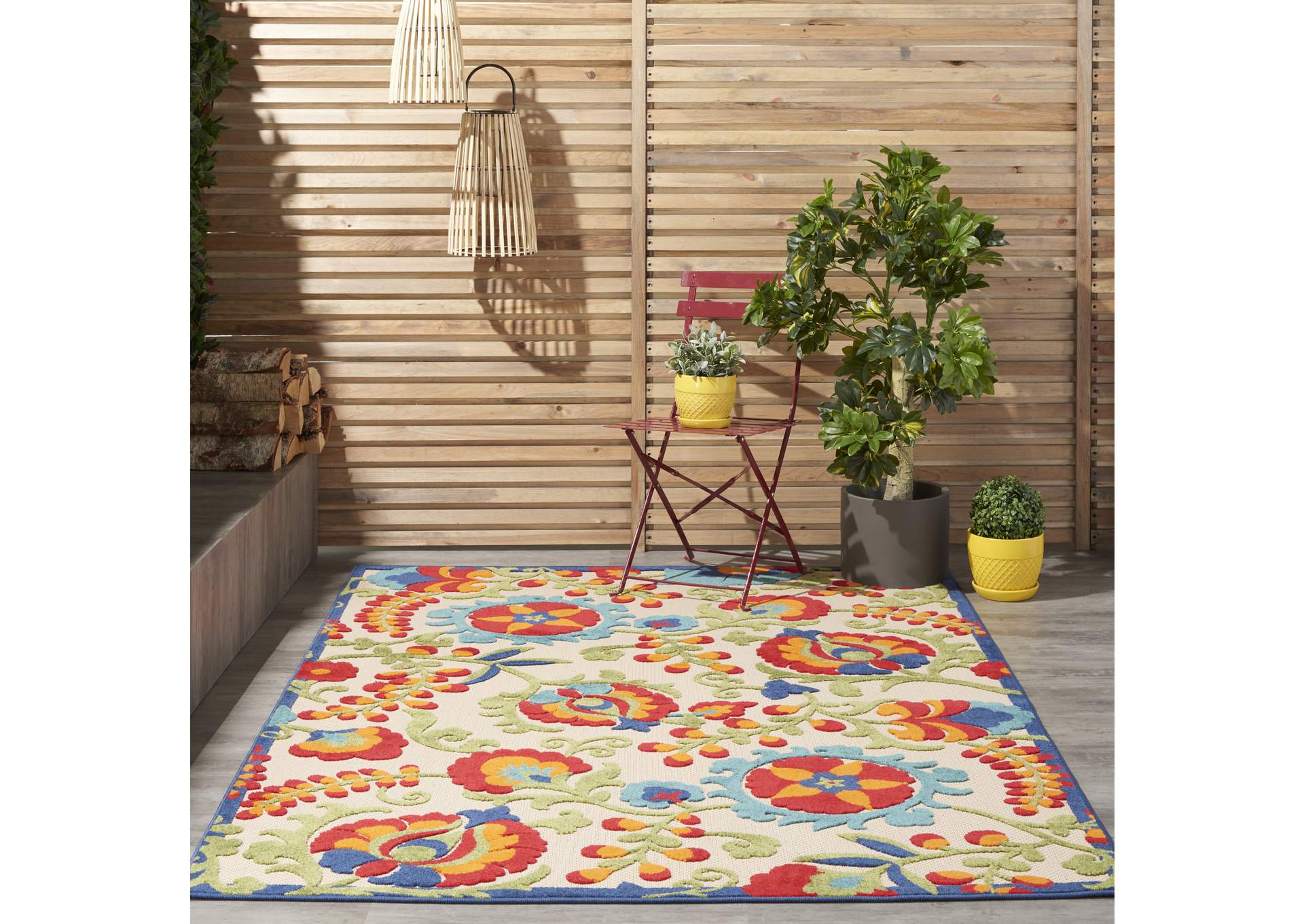Nourison Aloha ALH17 Multicolor 5'x8' Indoor-outdoor Area Rug,Nourison