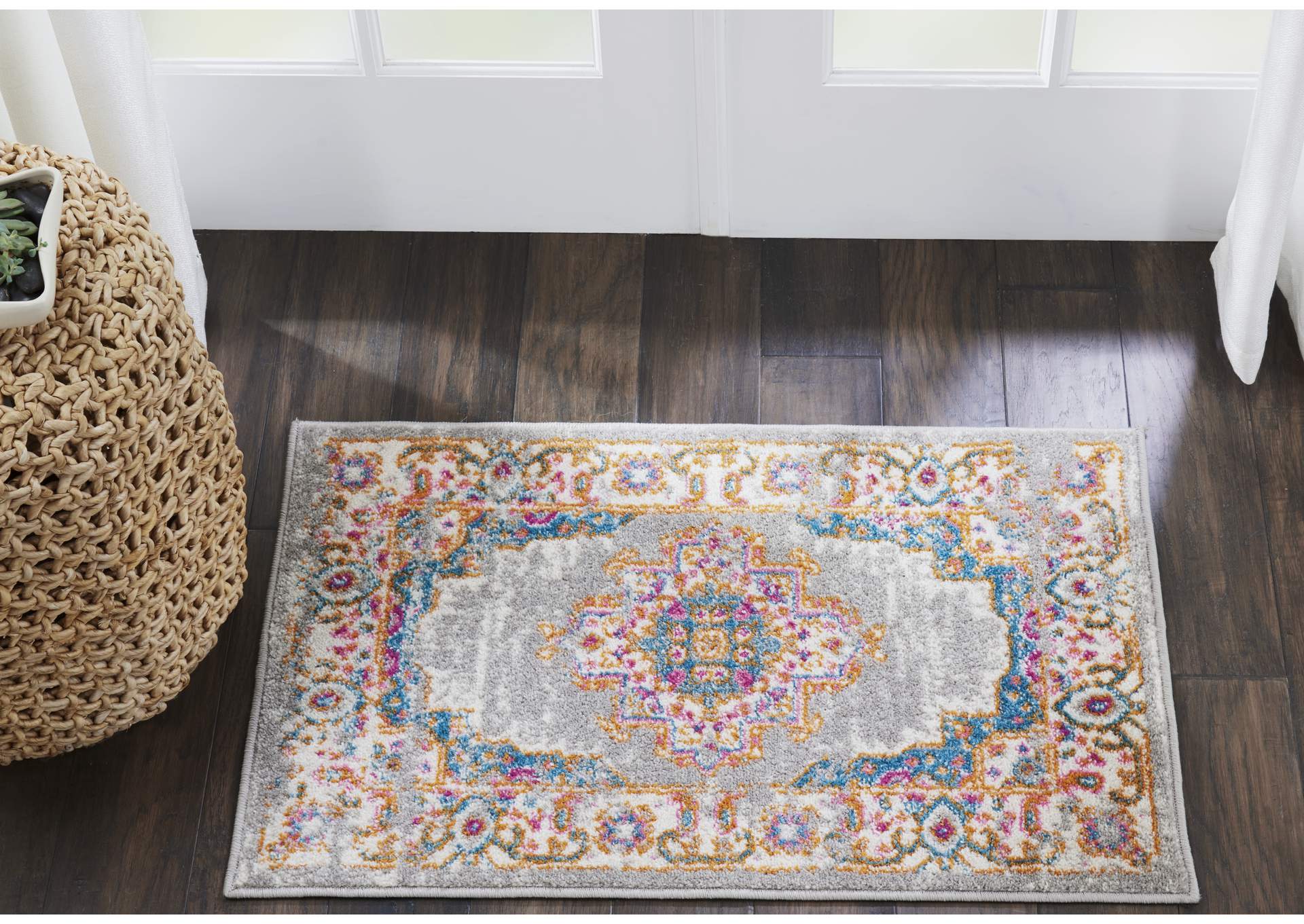 Nourison Passion 2' X 3' Grey Vintage Area Rug,Nourison