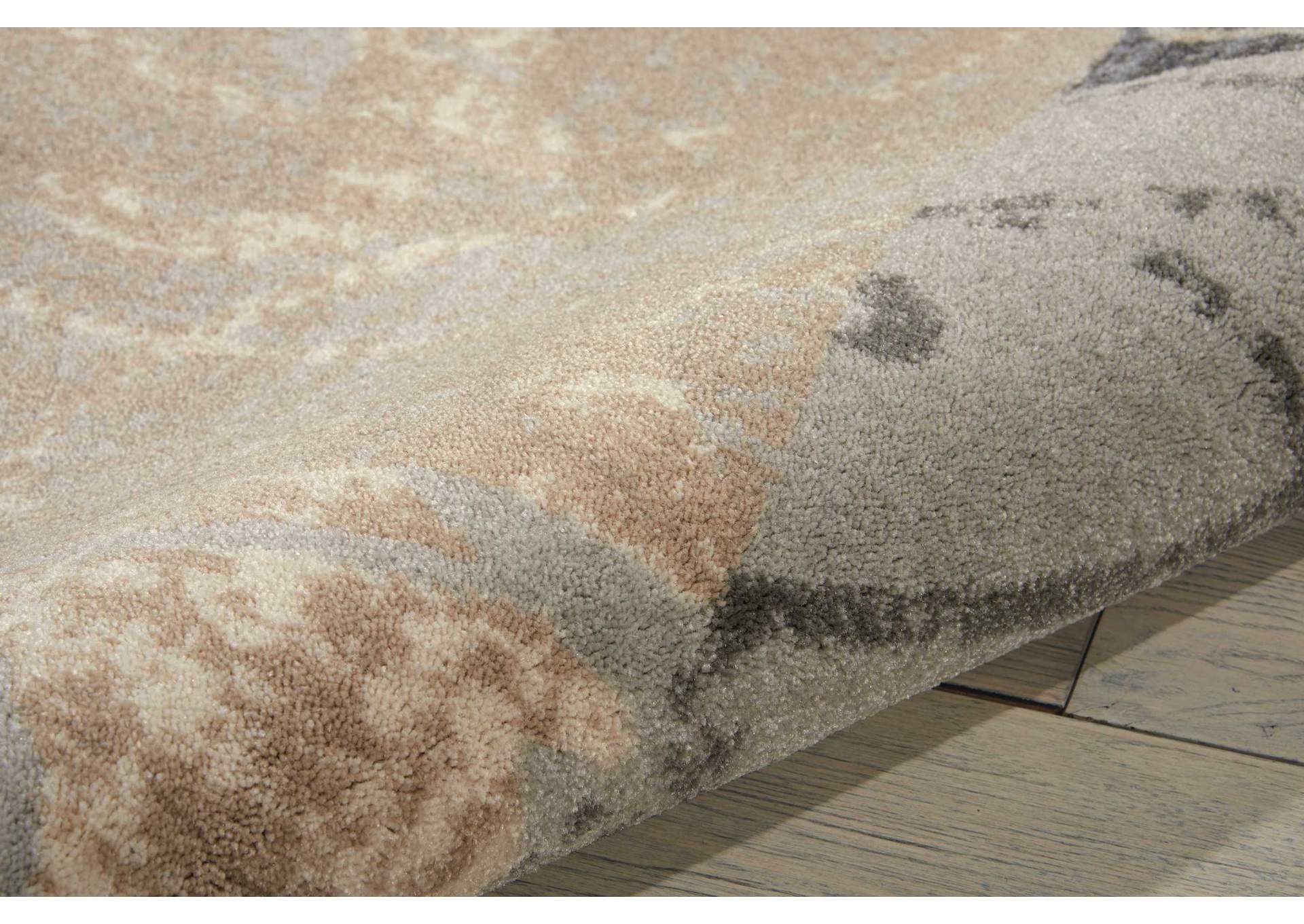 Nourison Maxell MAE03 Black and Beige 8'x11' Oversized Rug,Nourison