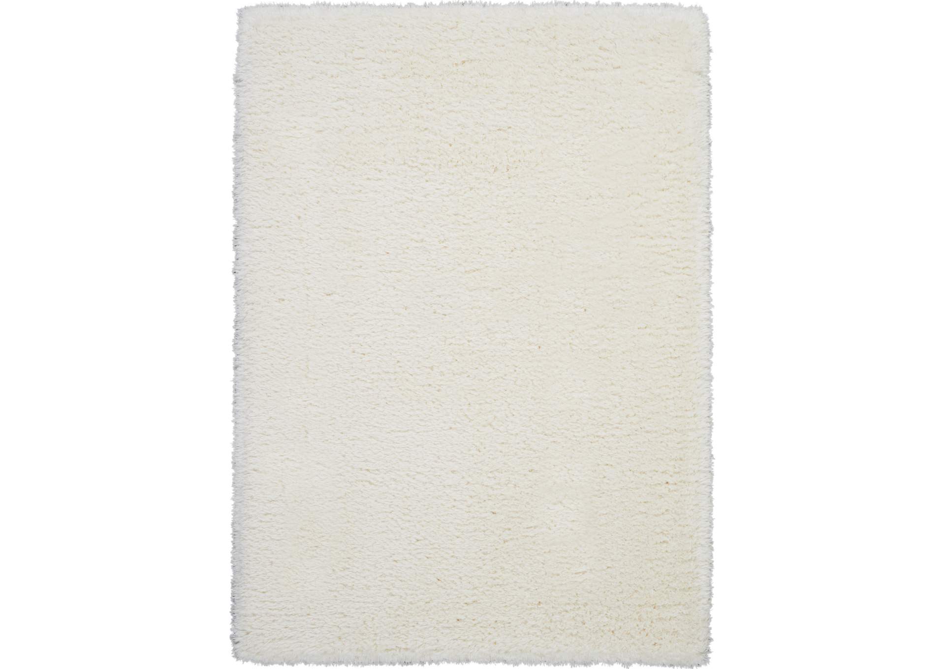 Nourison Luxe Shag LXS01 White 8'x10' Large Rug,Nourison