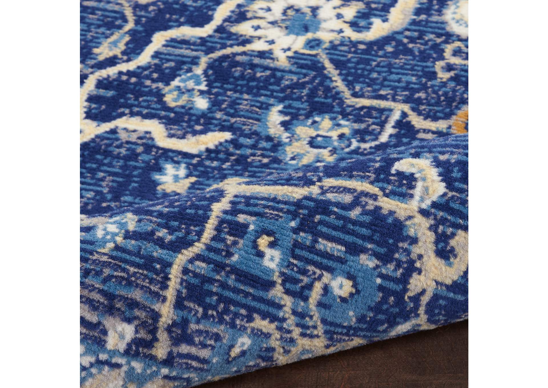 Nourison Grafix GRF24 Navy Blue 8'x10' Large Rug,Nourison