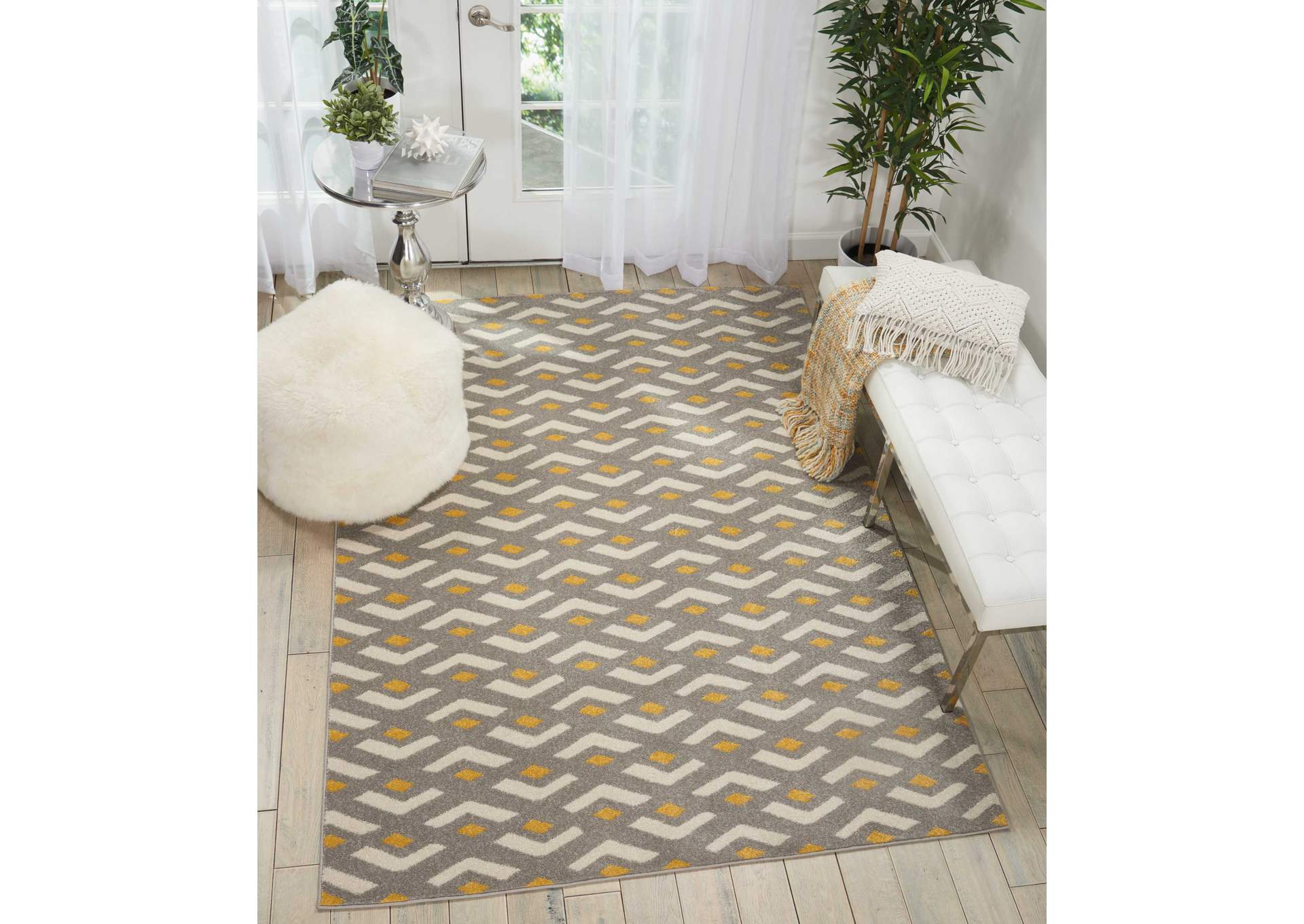 Nourison Harper DS300 Grey 5'x7' Area Rug,Nourison