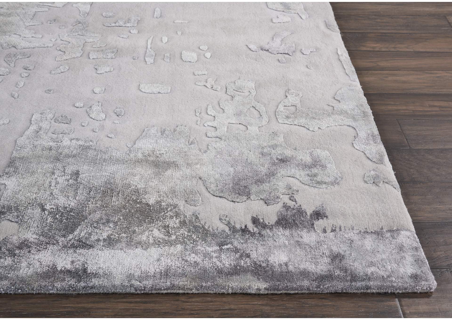 Nourison Prismatic 10'x14' Silver Grey Abstract Area Rug,Nourison