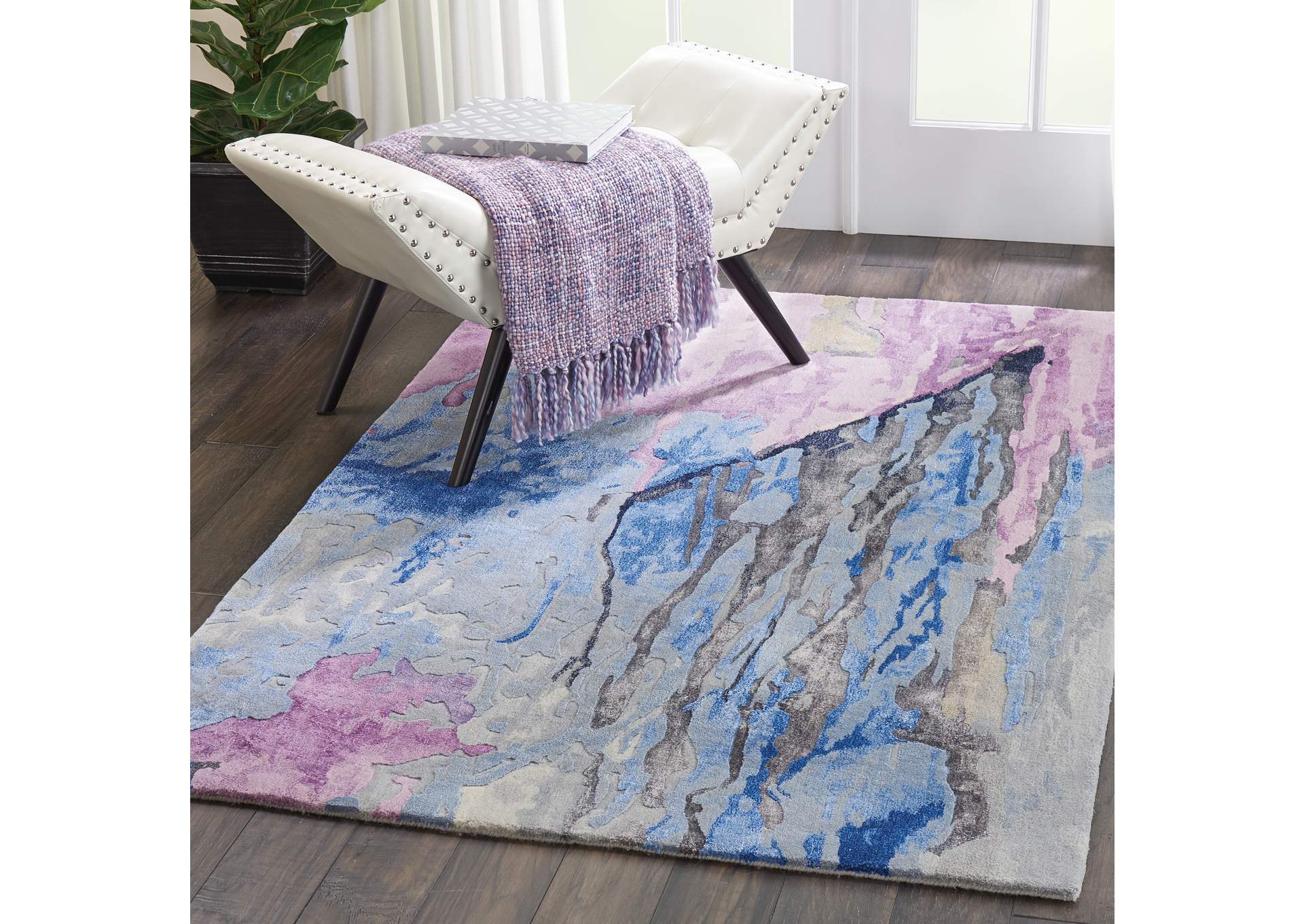 Nourison Prismatic 4'x6' Grey Multicolor Area Rug,Nourison