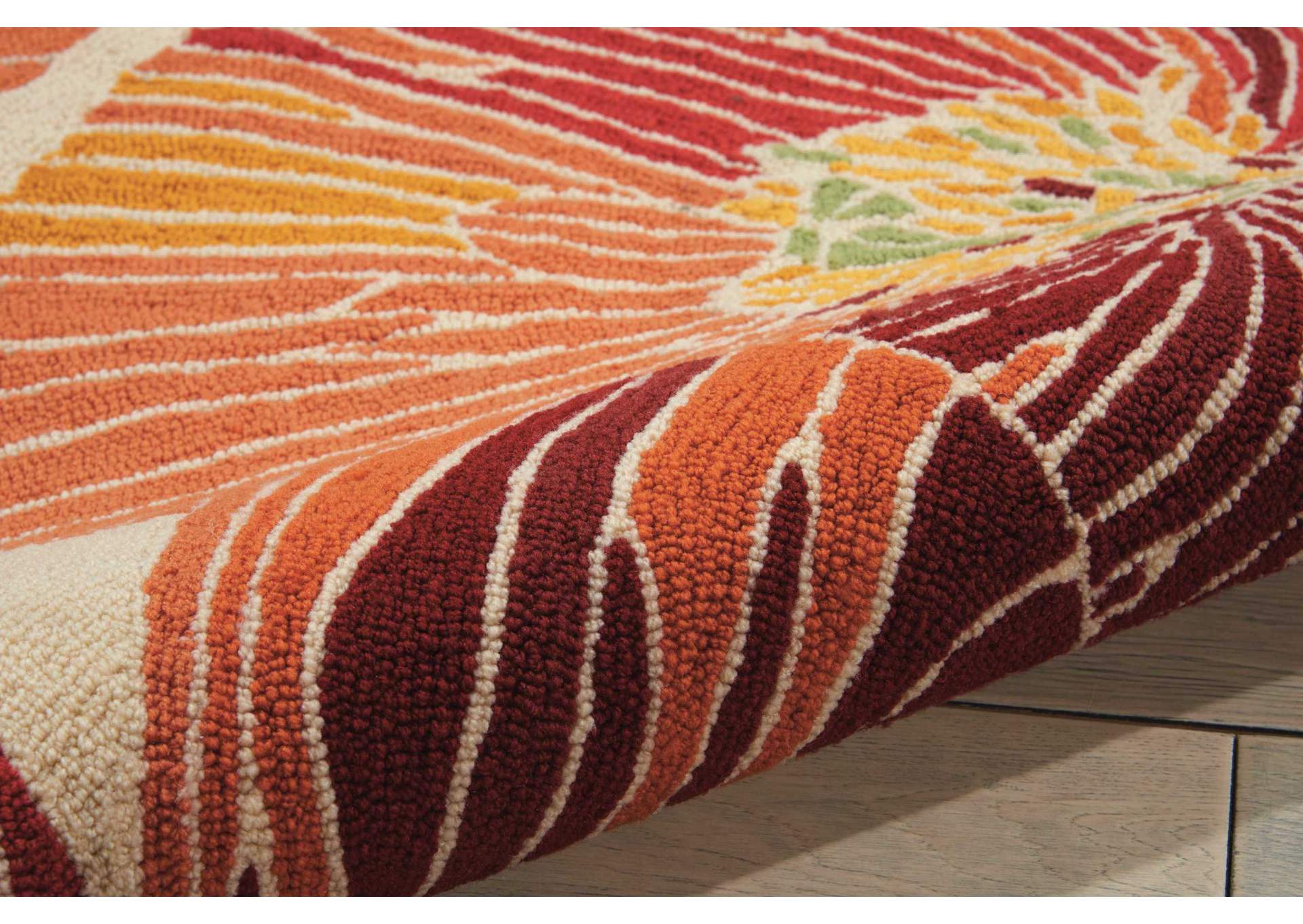 Nourison Fantasy 2'x4' Orange Area Rug,Nourison