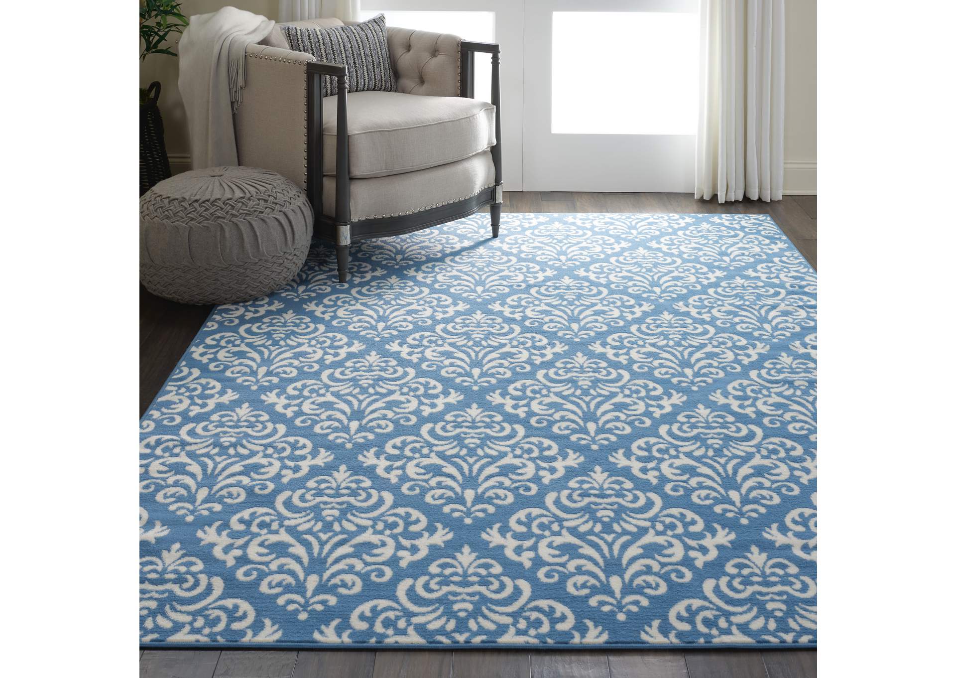 Nourison Grafix GRF06 Blue 6'x9' Area Rug,Nourison